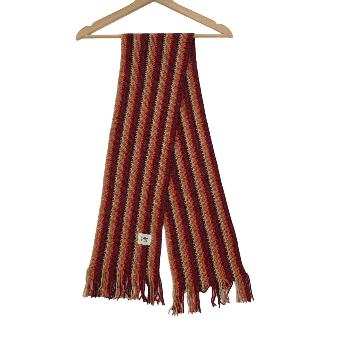 Japanese Brand Vintage TAKEO KIKUCHI Neck Wear Scarves Muffler Stripes Size ONE SIZE - 1 Thumbnail
