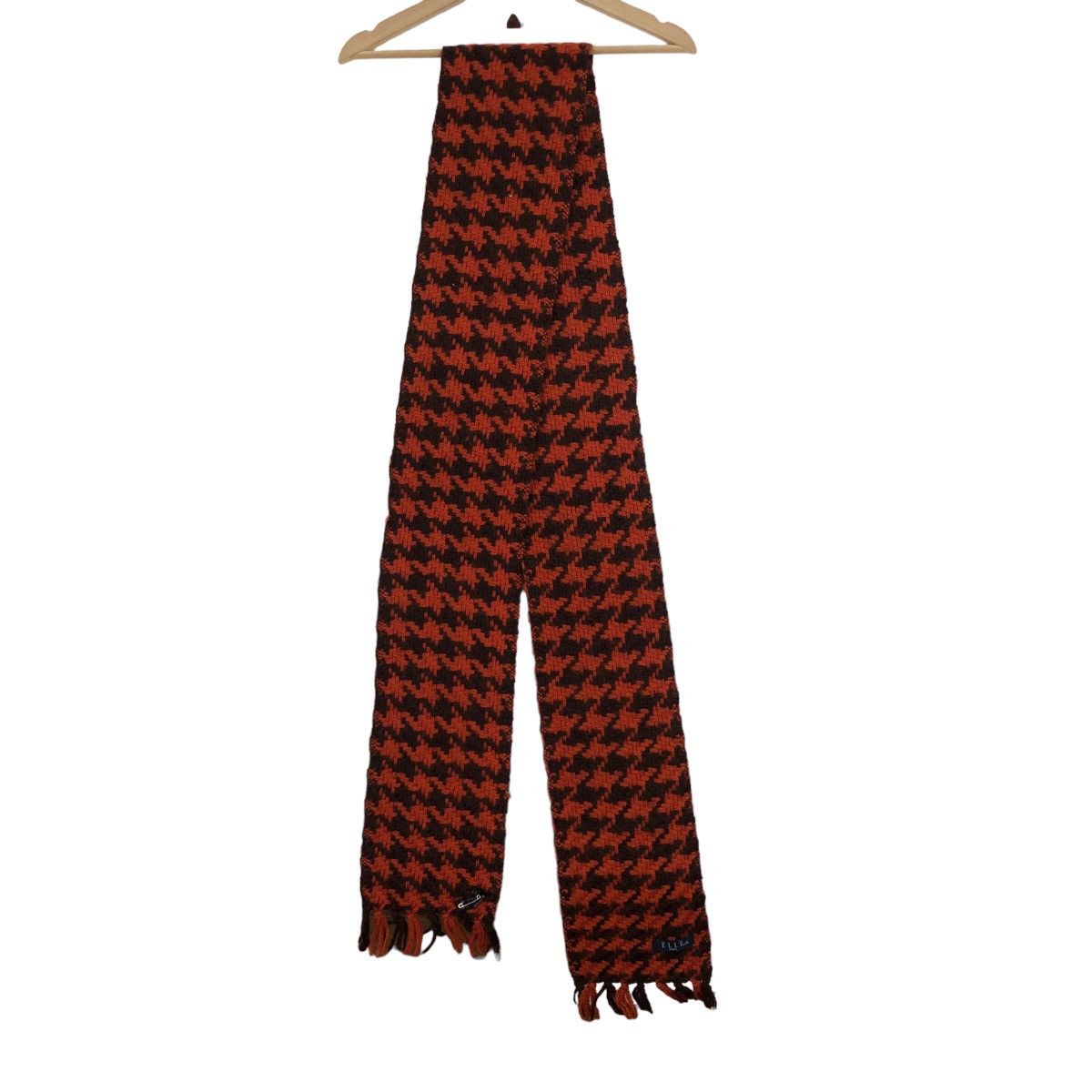 Other ELLE PARIS Scarves Muffler Houndstooth Wool Size ONE SIZE - 1 Thumbnail