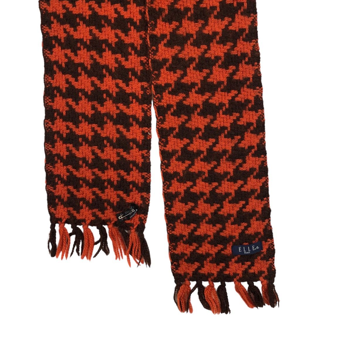 Other ELLE PARIS Scarves Muffler Houndstooth Wool Size ONE SIZE - 3 Thumbnail