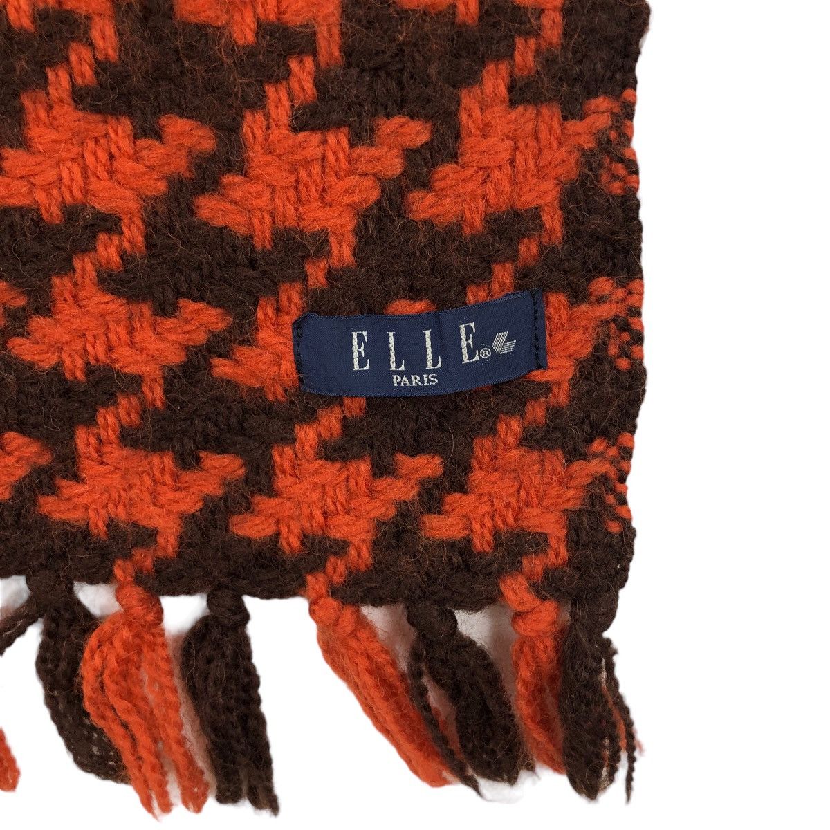 Other ELLE PARIS Scarves Muffler Houndstooth Wool Size ONE SIZE - 4 Thumbnail