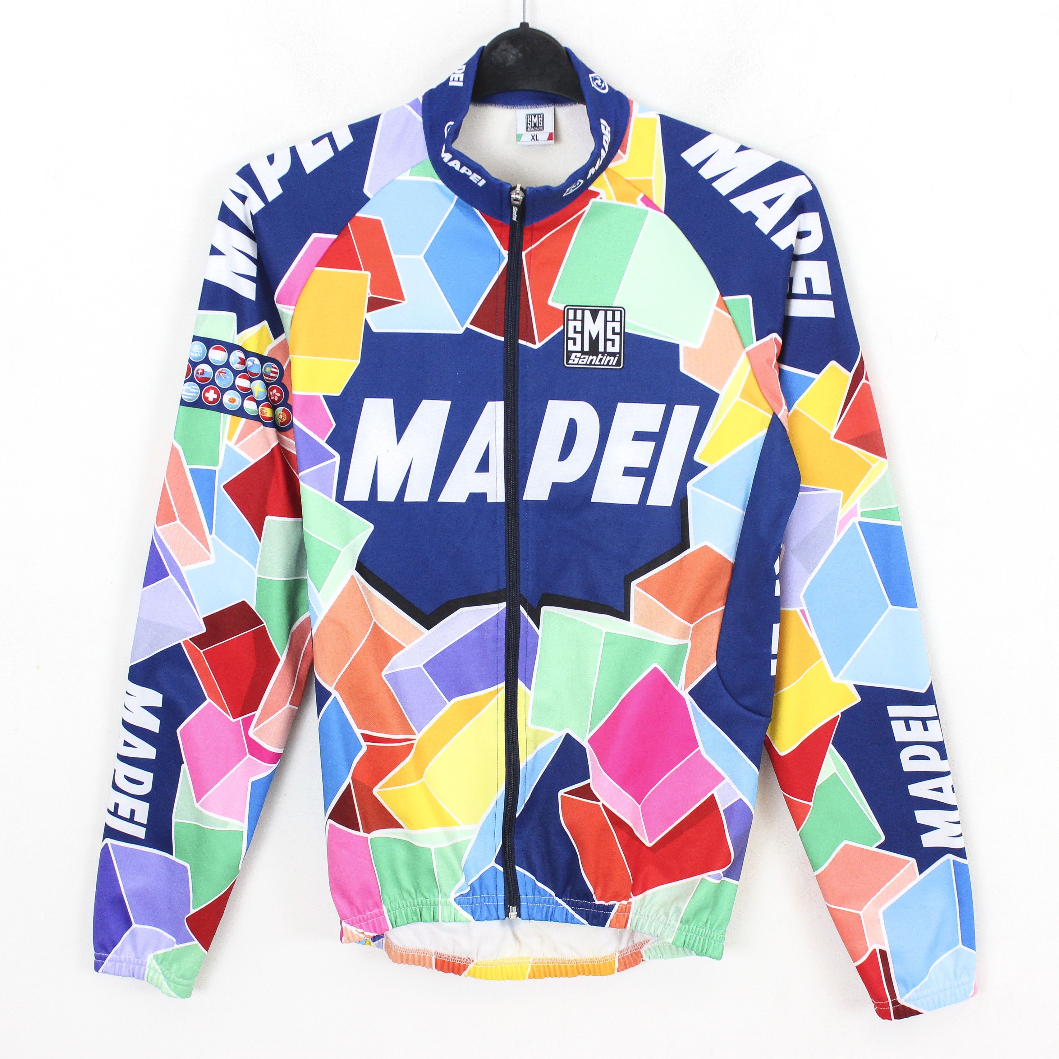SMS Santini Mapei Mens XL Cycling Jersey Jacket Shirt Rare