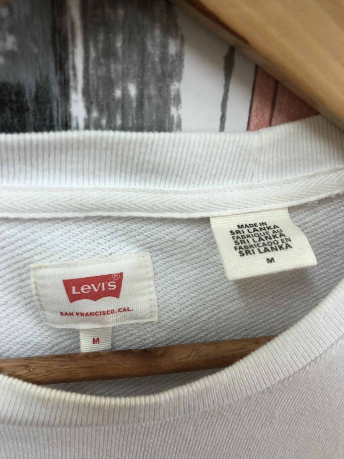 Levi's × Vintage Vintage Levi's White Sweatshirt Big Spellout Logo Size US M / EU 48-50 / 2 - 5 Thumbnail