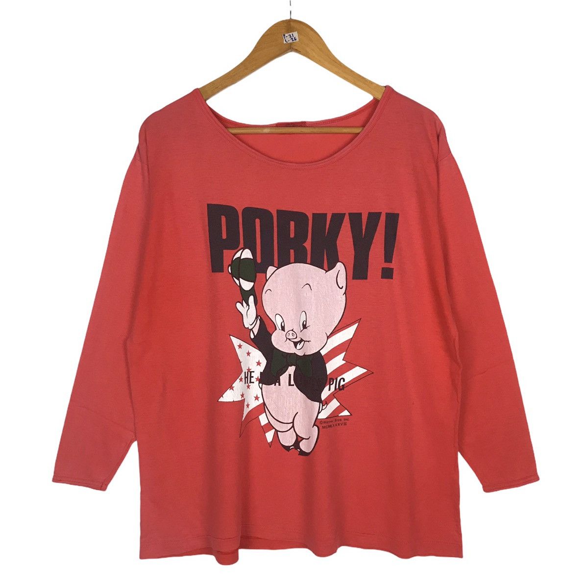 Cartoon Network × Vintage × Warner Bros Vintage 90s Porky Pig Warner Bros Looney Tunes Ladies Tees Size ONE SIZE - 1 Thumbnail