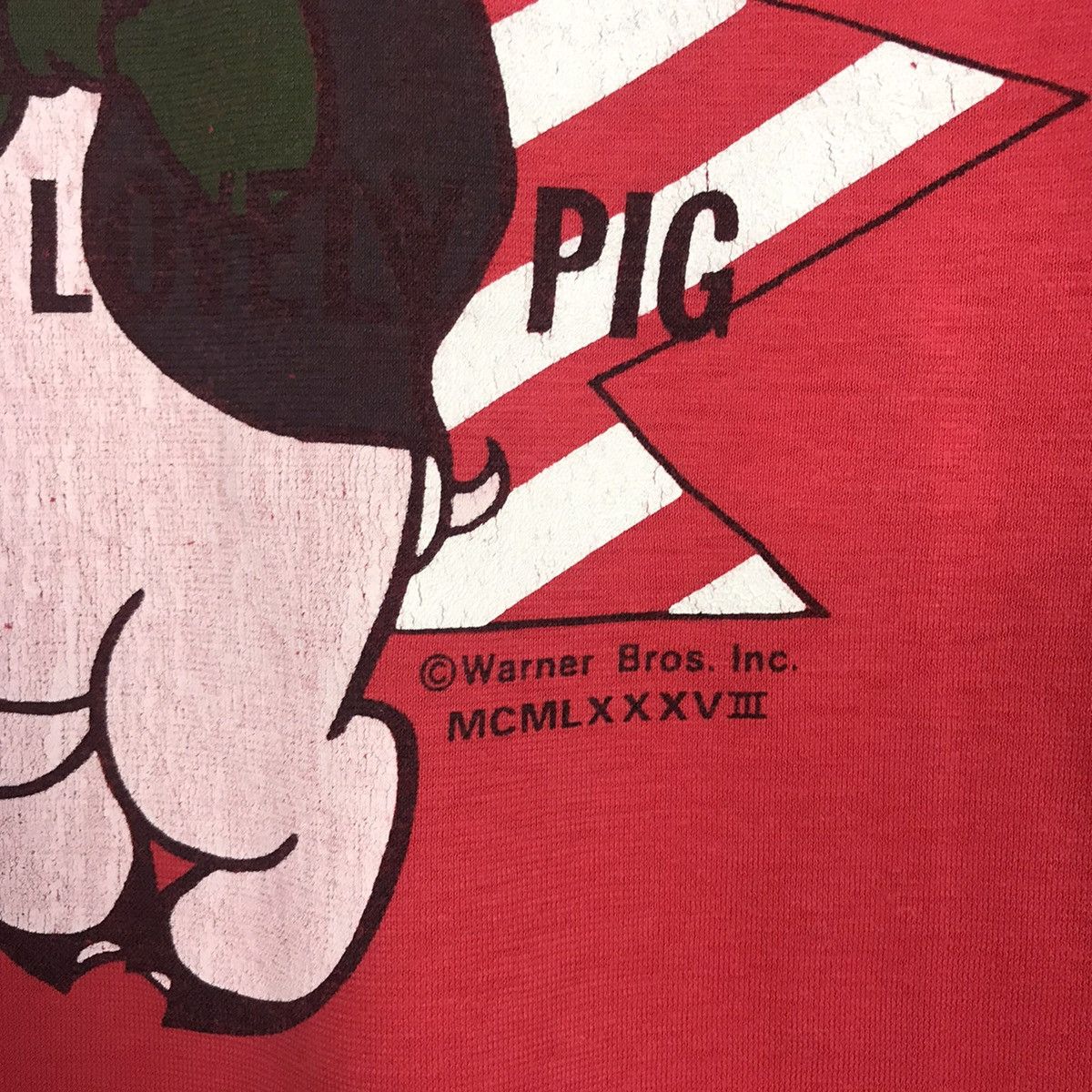 Cartoon Network × Vintage × Warner Bros Vintage 90s Porky Pig Warner Bros Looney Tunes Ladies Tees Size ONE SIZE - 5 Thumbnail