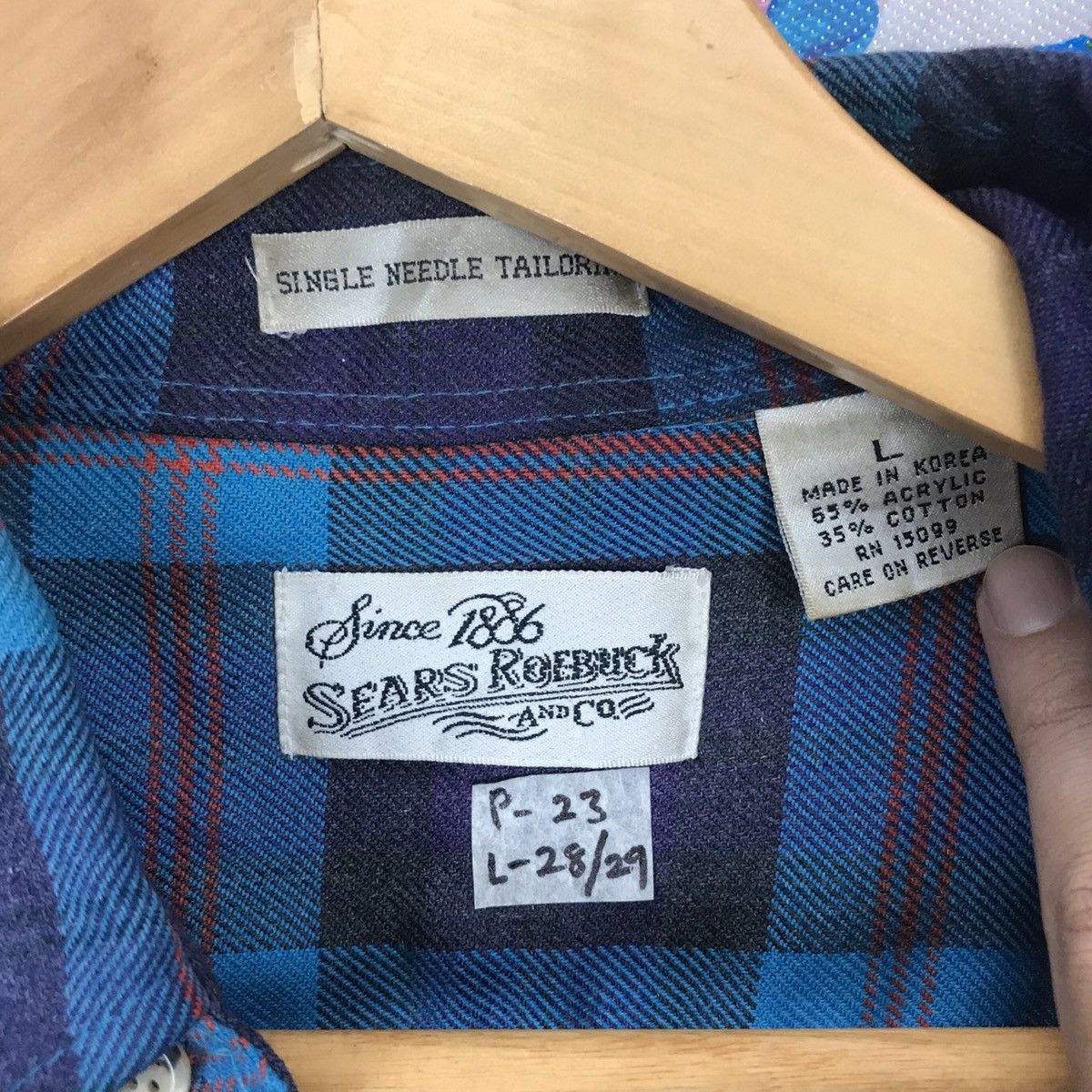 Sears × Vintage Vintage 80s SEARS ROEBUCK And Co button down flannel Size US L / EU 52-54 / 3 - 6 Thumbnail