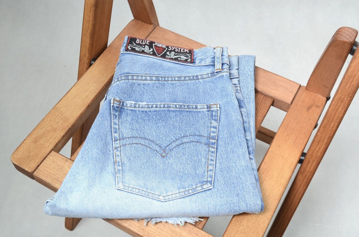 JET SET Vintage JET SET blue system patchwork denim jeans size 30 Size US 30 / EU 46 - 2 Thumbnail