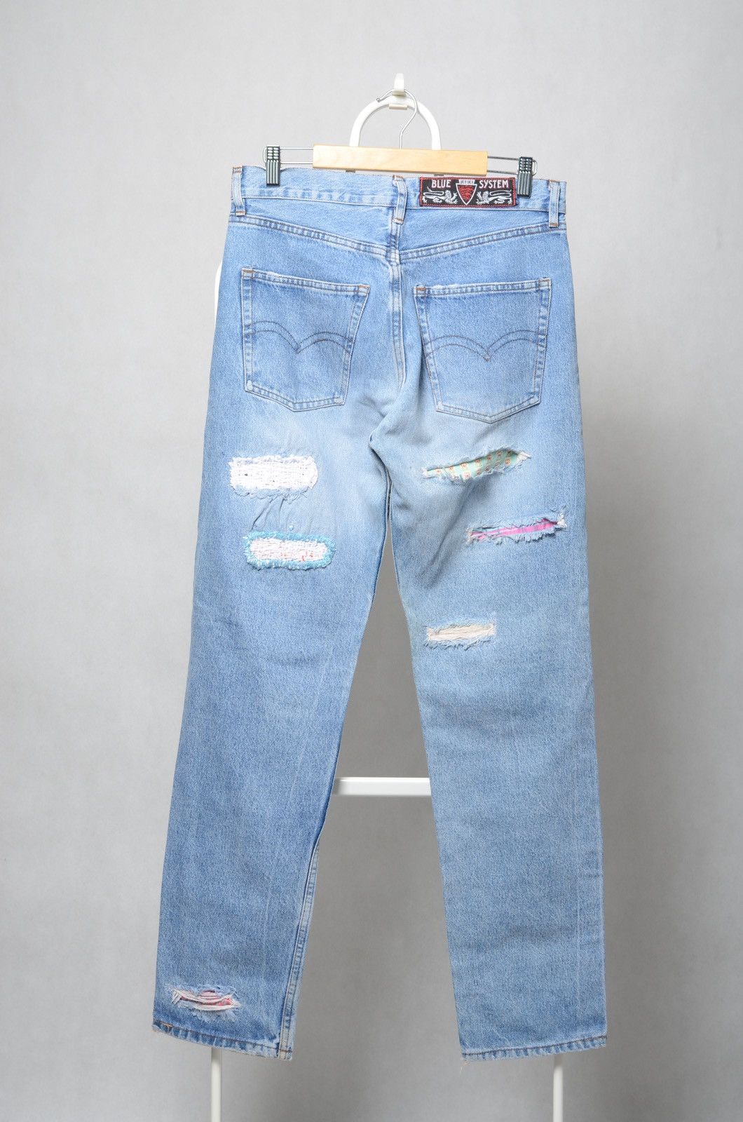 JET SET Vintage JET SET blue system patchwork denim jeans size 30 Size US 30 / EU 46 - 3 Thumbnail