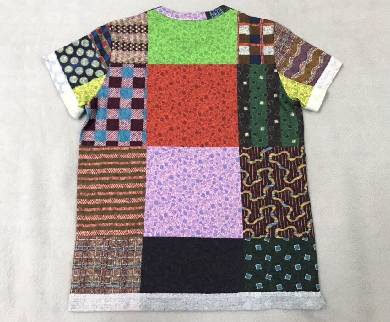 Comme des Garcons × Japanese Brand × Junya Watanabe Comme des Garçon patchwork tshirt made in japan Size S / US 4 / IT 40 - 2 Thumbnail