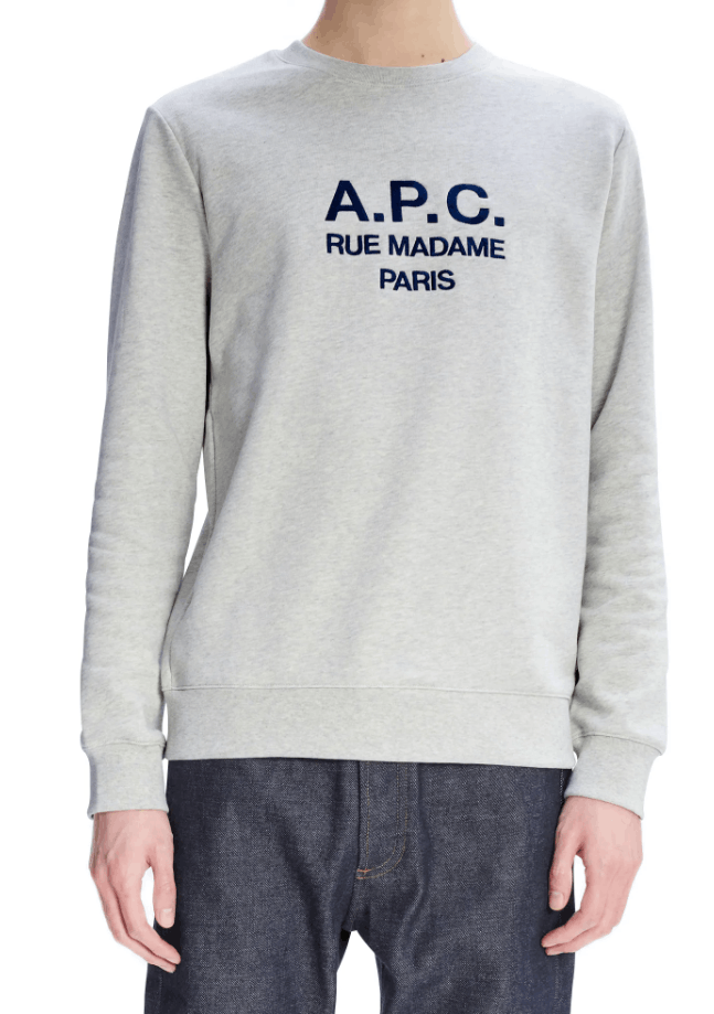 A.P.C. RUE MADAME PARIS MAN SWEATER RUFUS ECRU CHINE Size S