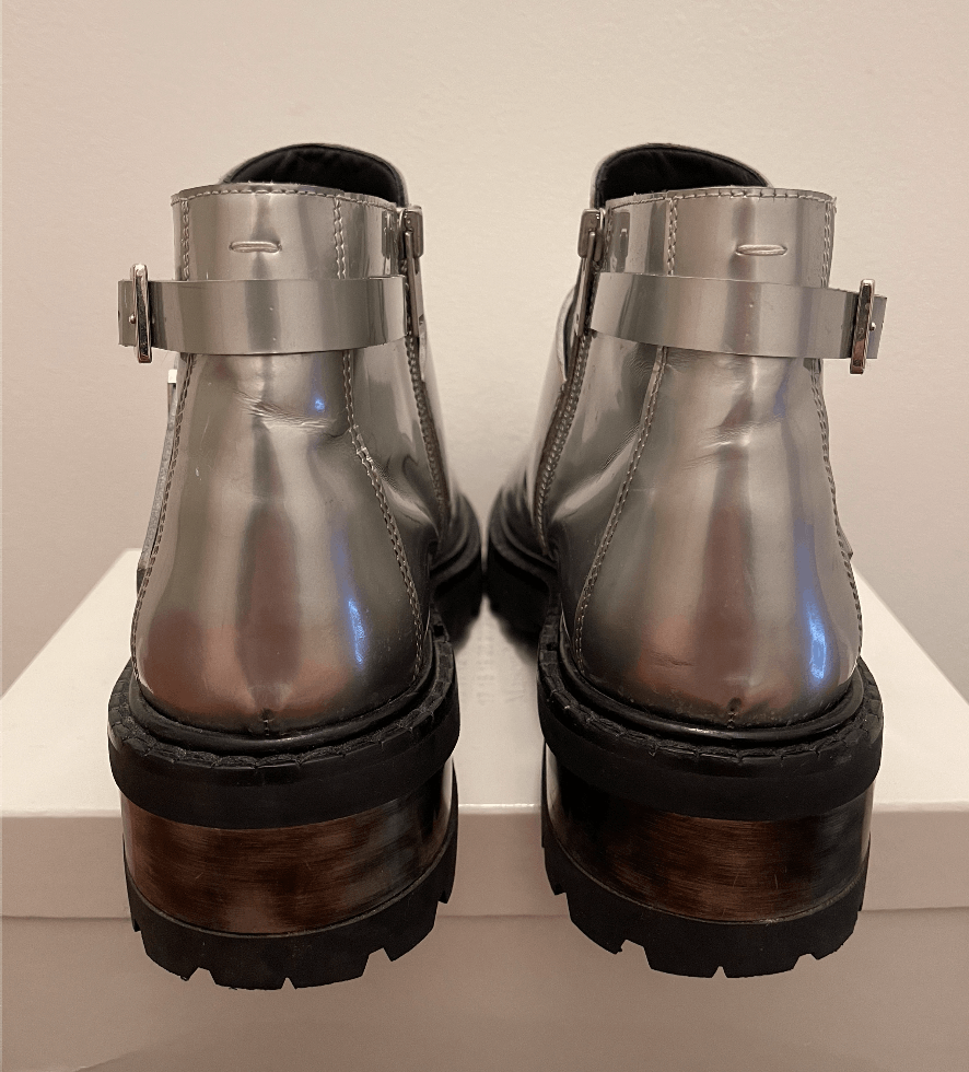 Maison Margiela Maison Margiela Oversized Metallic Silver Buckle Boots Size US 8 / EU 41 - 3 Thumbnail