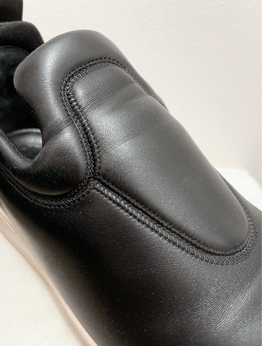 Celine Celine Black Leather Slip On Sneaker Size US 8 / EU 41 - 2 Thumbnail