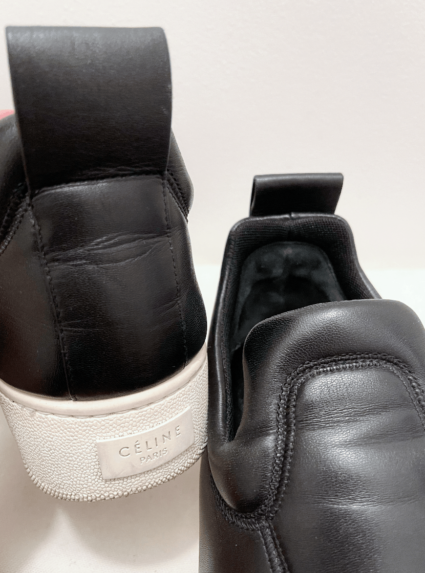 Celine Celine Black Leather Slip On Sneaker Size US 8 / EU 41 - 3 Thumbnail