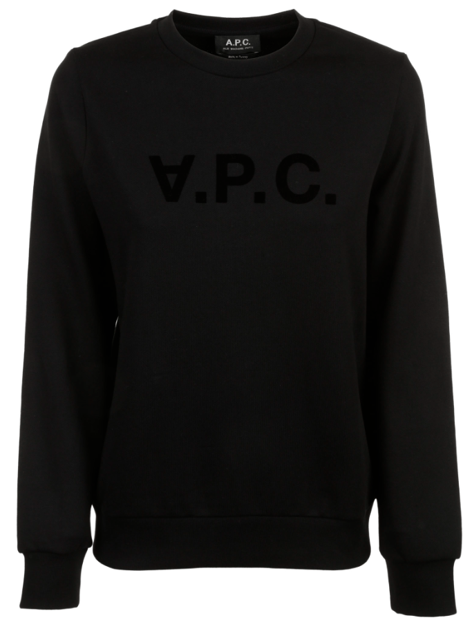 A.P.C. RUE MADAME PARIS WOMAN SWEATER VIVA BLACK Size M