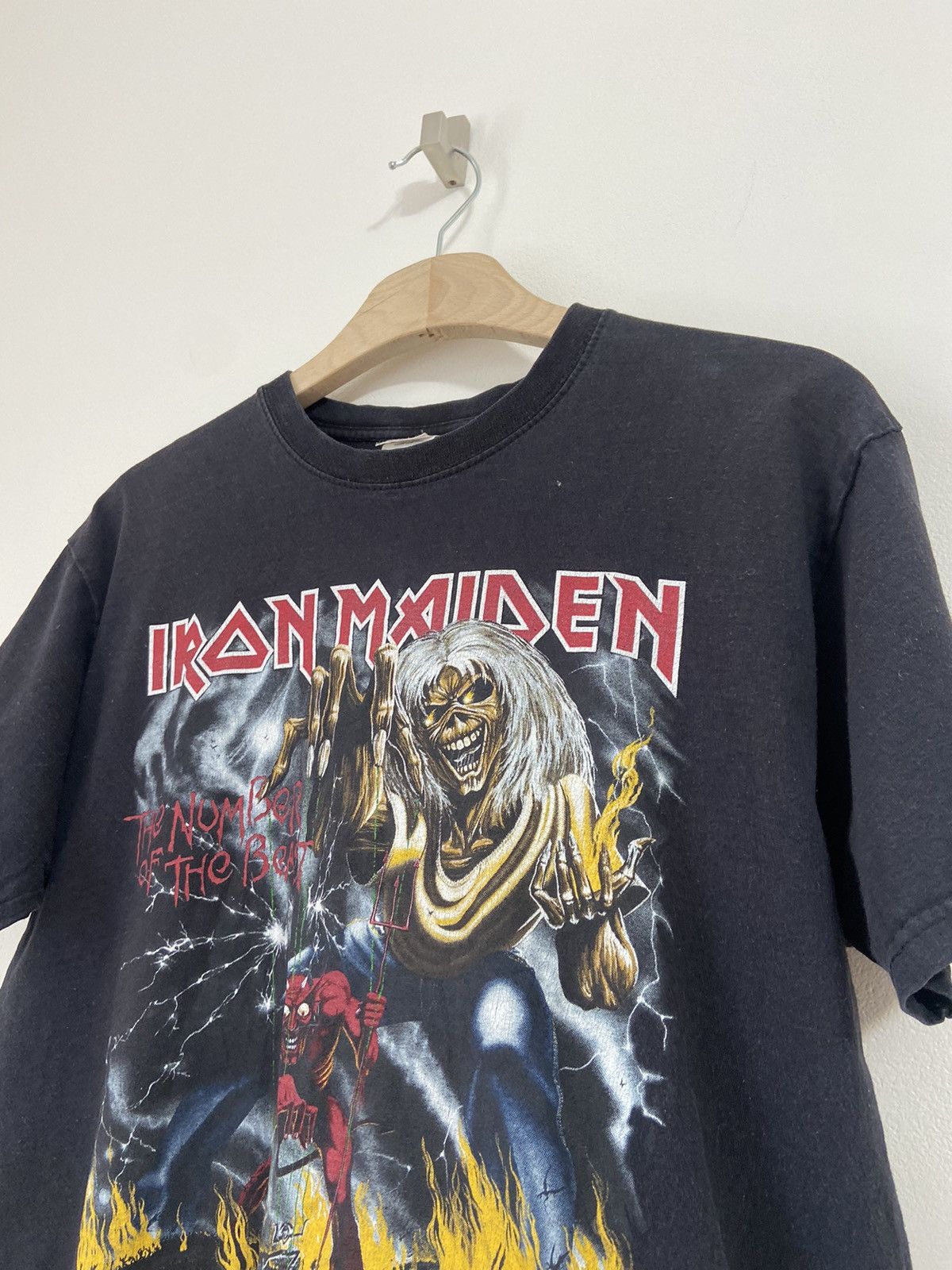 Band Tees Vintage Y2K Iron Maiden The Number of The Beast Bootleg Tee Size US M / EU 48-50 / 2 - 12 Thumbnail