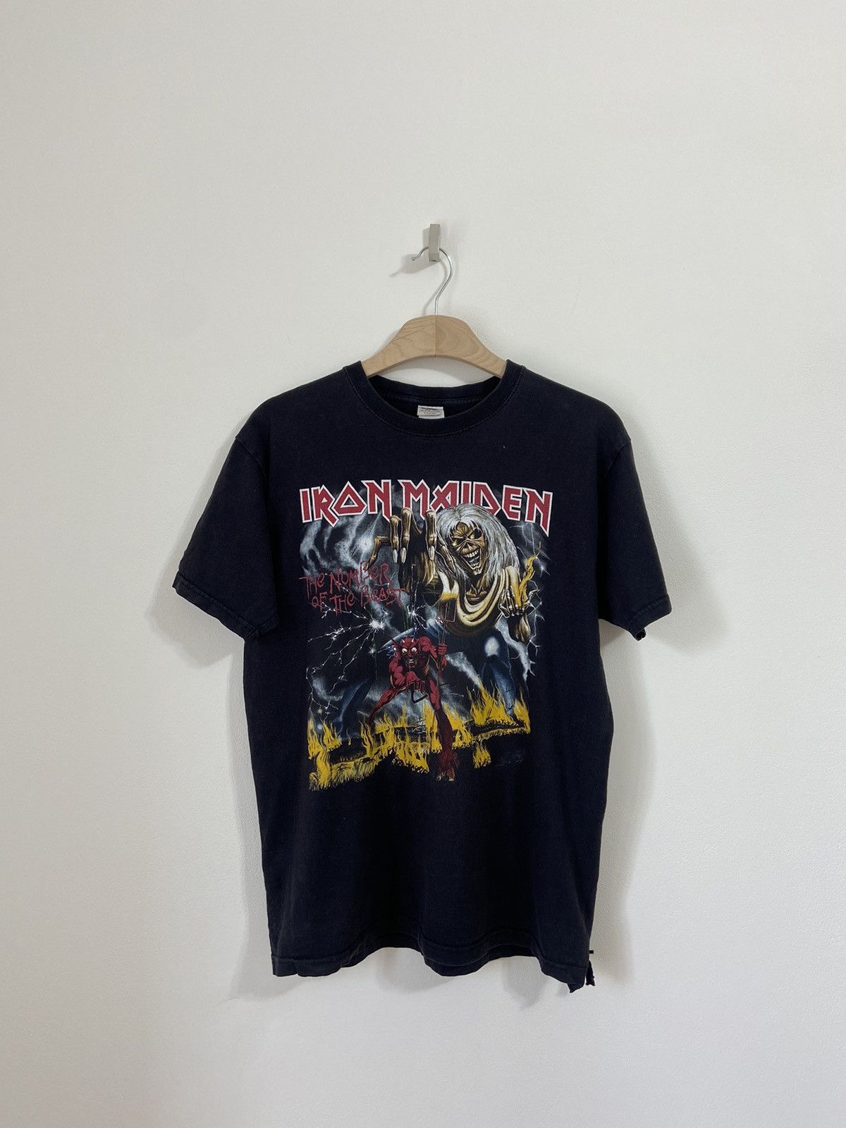 Band Tees Vintage Y2K Iron Maiden The Number of The Beast Bootleg Tee Size US M / EU 48-50 / 2 - 1 Thumbnail