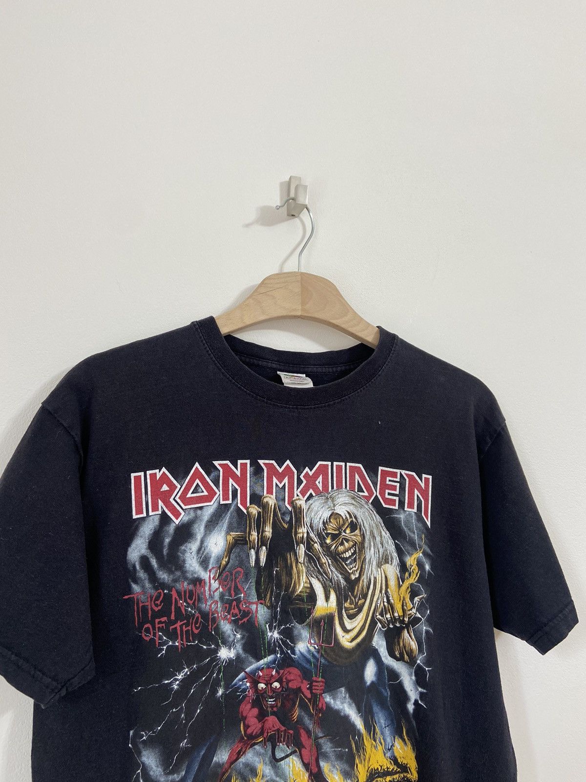 Band Tees Vintage Y2K Iron Maiden The Number of The Beast Bootleg Tee Size US M / EU 48-50 / 2 - 2 Thumbnail