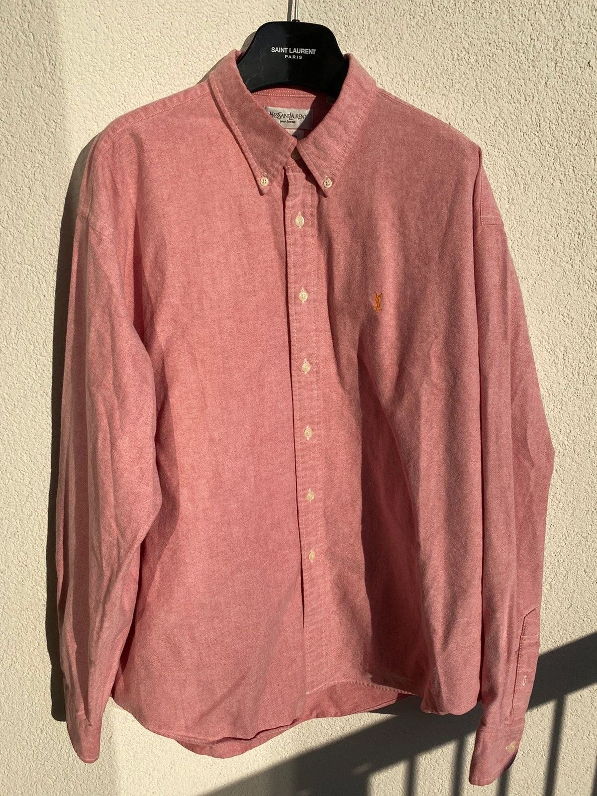 Yves Saint Laurent Super Soft YSL Shirt Pinky Cotton Yves Saint Laurent shirt Size US XL / EU 56 / 4 - 1 Thumbnail