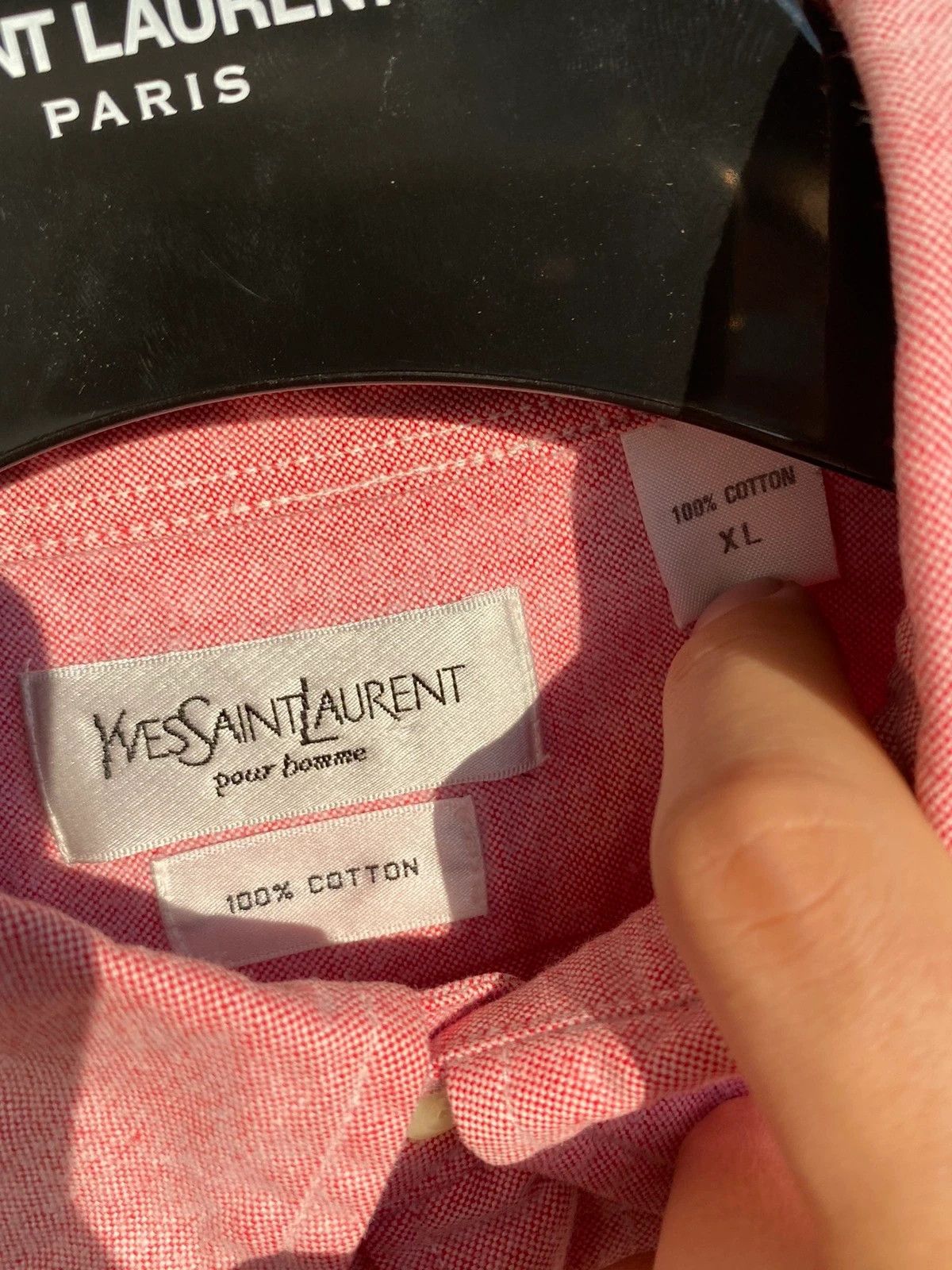 Yves Saint Laurent Super Soft YSL Shirt Pinky Cotton Yves Saint Laurent shirt Size US XL / EU 56 / 4 - 4 Thumbnail
