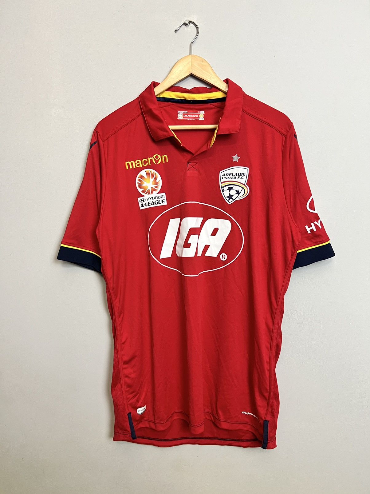 Macron Rare Vintage Macron Adelaide Australia 00s Jersey Soccer Kit Size US XL / EU 56 / 4 - 1 Thumbnail