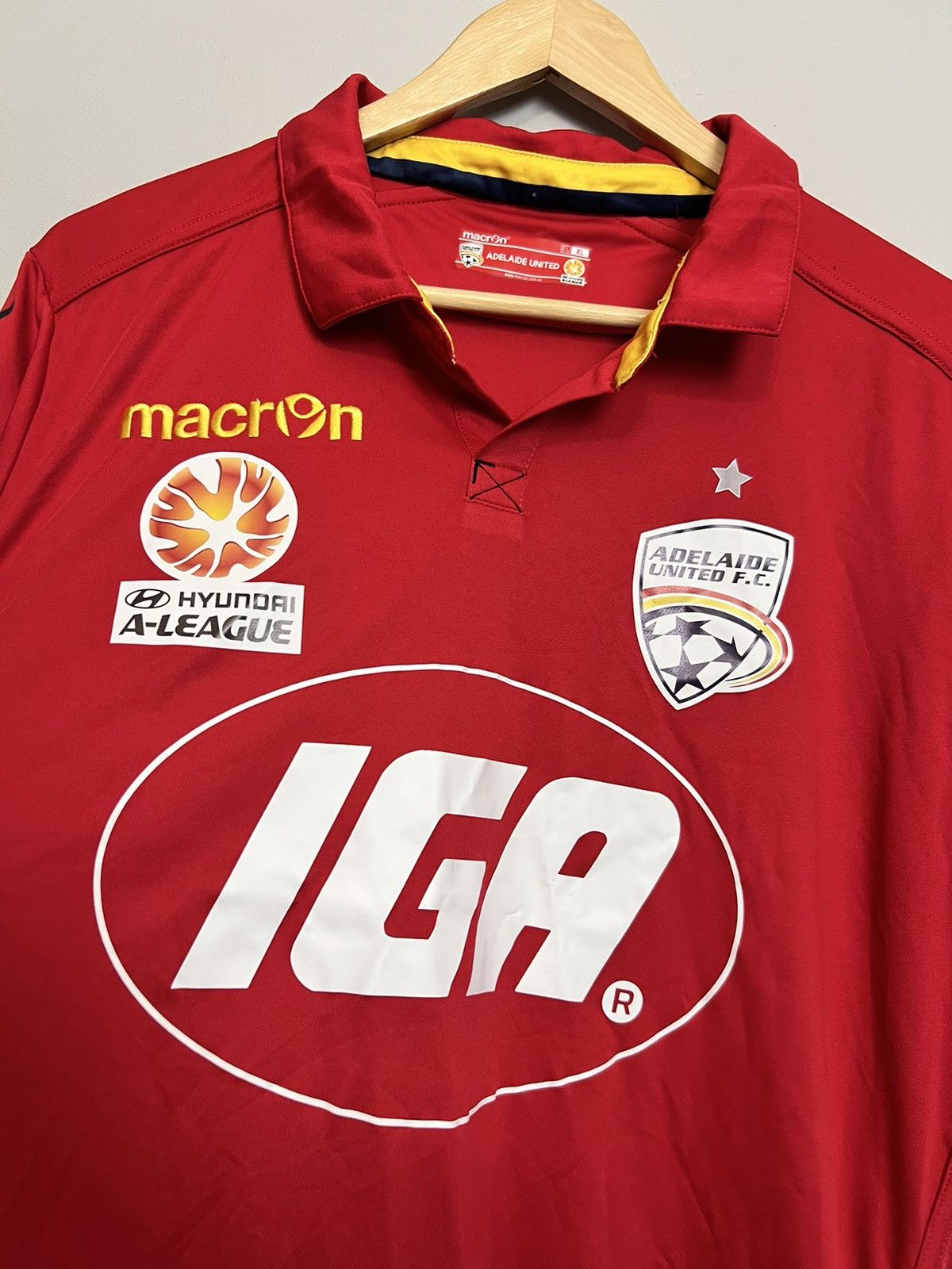 Macron Rare Vintage Macron Adelaide Australia 00s Jersey Soccer Kit Size US XL / EU 56 / 4 - 3 Thumbnail