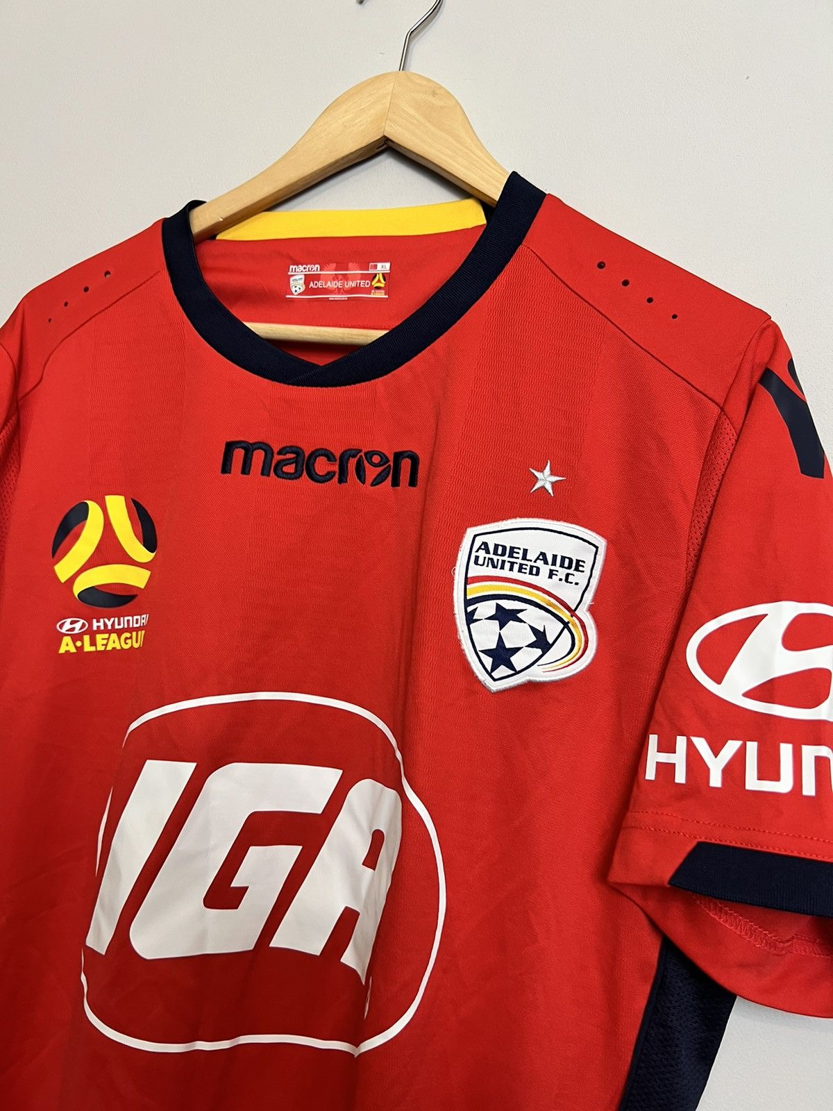 Macron Rare Vintage Macron Adelaide Australia 00s Jersey Soccer Kit Size US XL / EU 56 / 4 - 3 Thumbnail