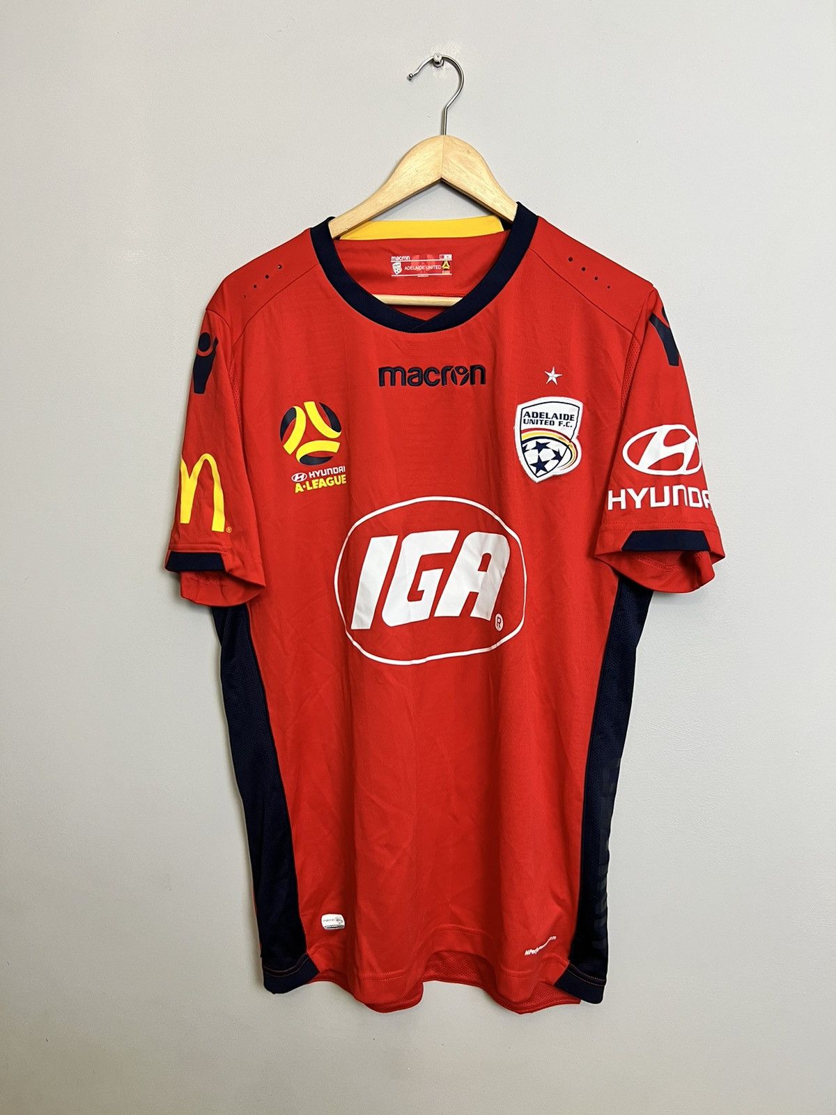 Macron Rare Vintage Macron Adelaide Australia 00s Jersey Soccer Kit Size US XL / EU 56 / 4 - 1 Thumbnail