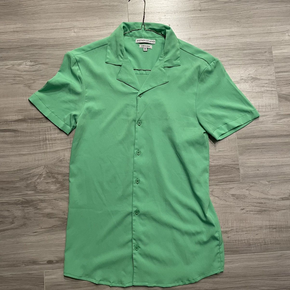 Asos Another Influence Green Neon Revere Shirt Xs Size US XS / EU 42 / 0 - 1 Thumbnail