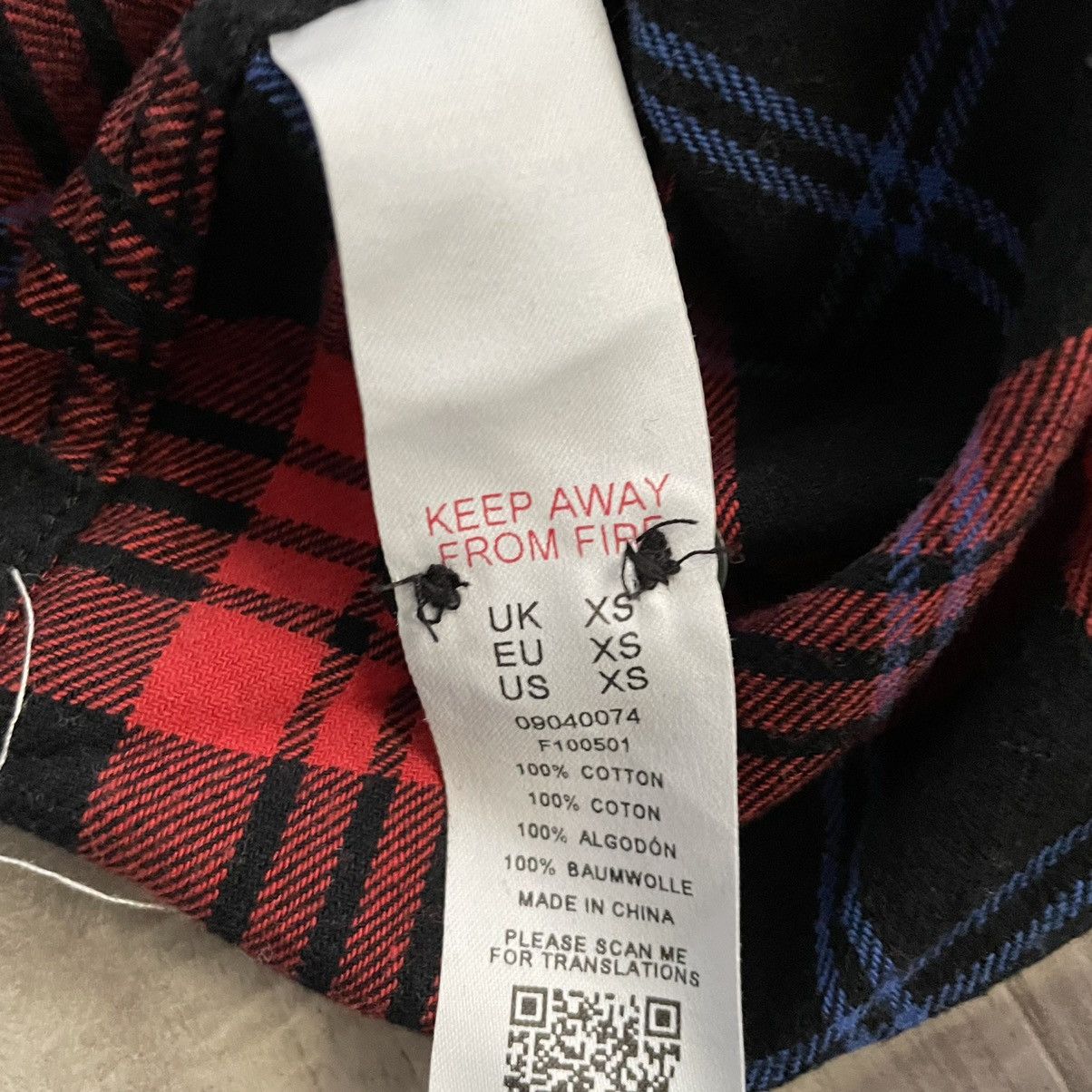 Flannel COLLUSION flannel shirt in red check Size XS Size US XS / EU 42 / 0 - 4 Thumbnail