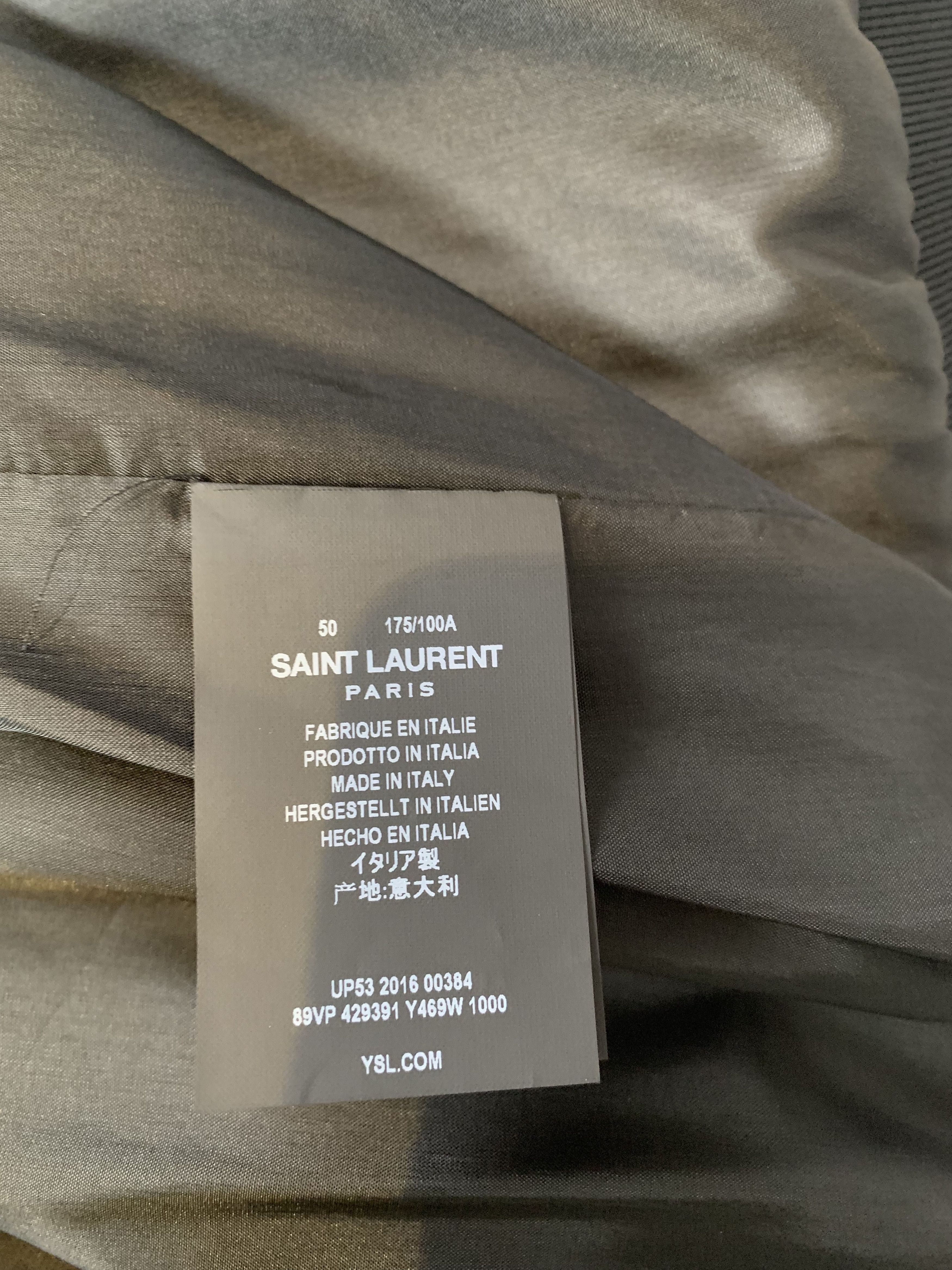 Saint Laurent Paris Black Panther Beaded Bomber Jacket Size US M / EU 48-50 / 2 - 7 Thumbnail