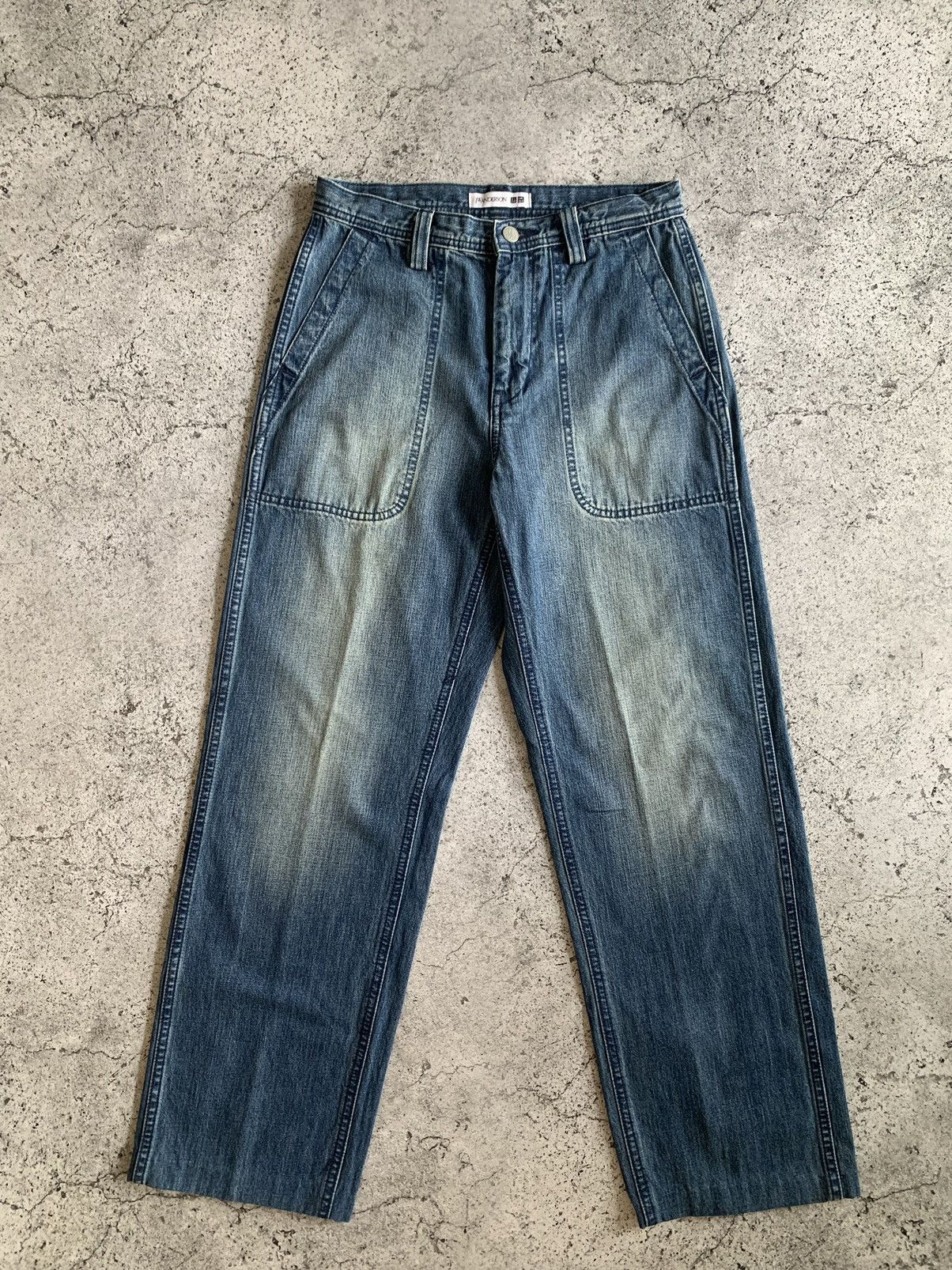 Jw Anderson Uniqlo wide fit fatigue denim jeans