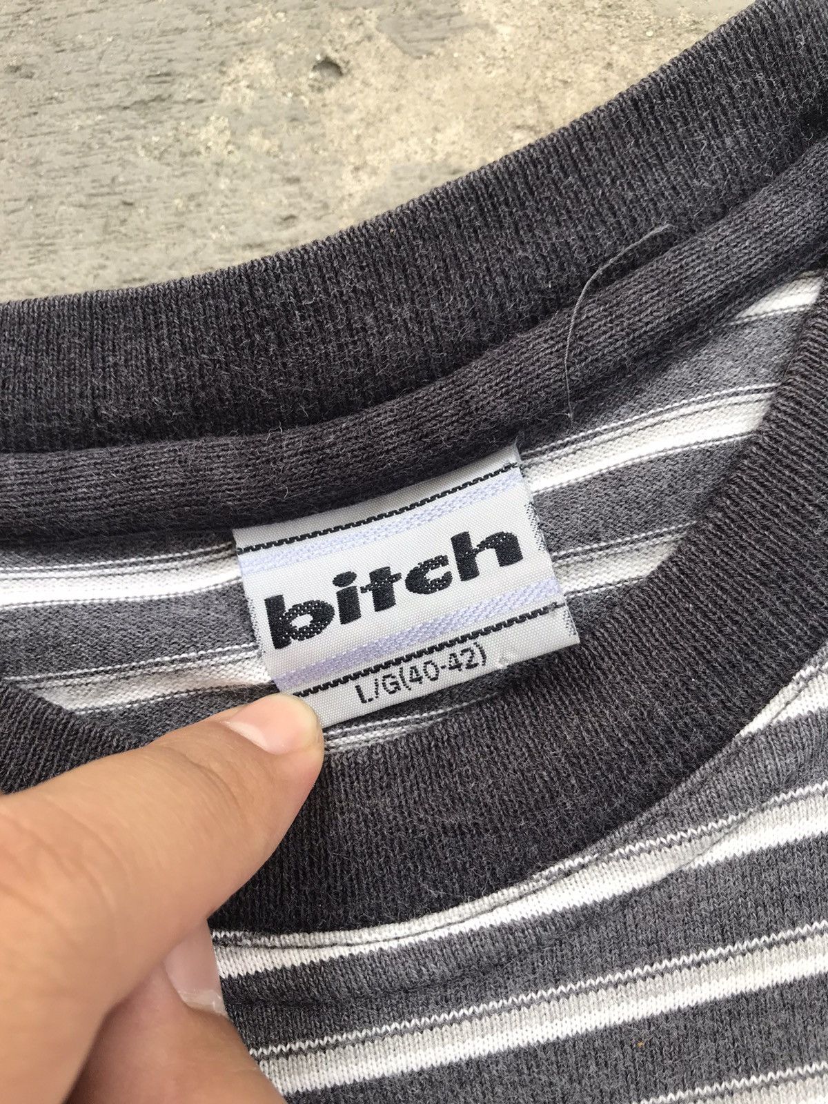 Hook-Ups Vintage Bitch Skateboard Stripe Tee Size US L / EU 52-54 / 3 - 3 Thumbnail