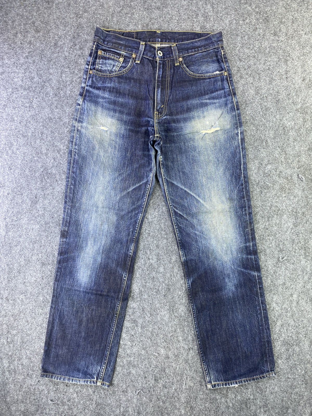 Levi's Vintage Levi's 502 Jeans Distress Blue Wash - J829 Size US 30 / EU 46 - 1 Thumbnail