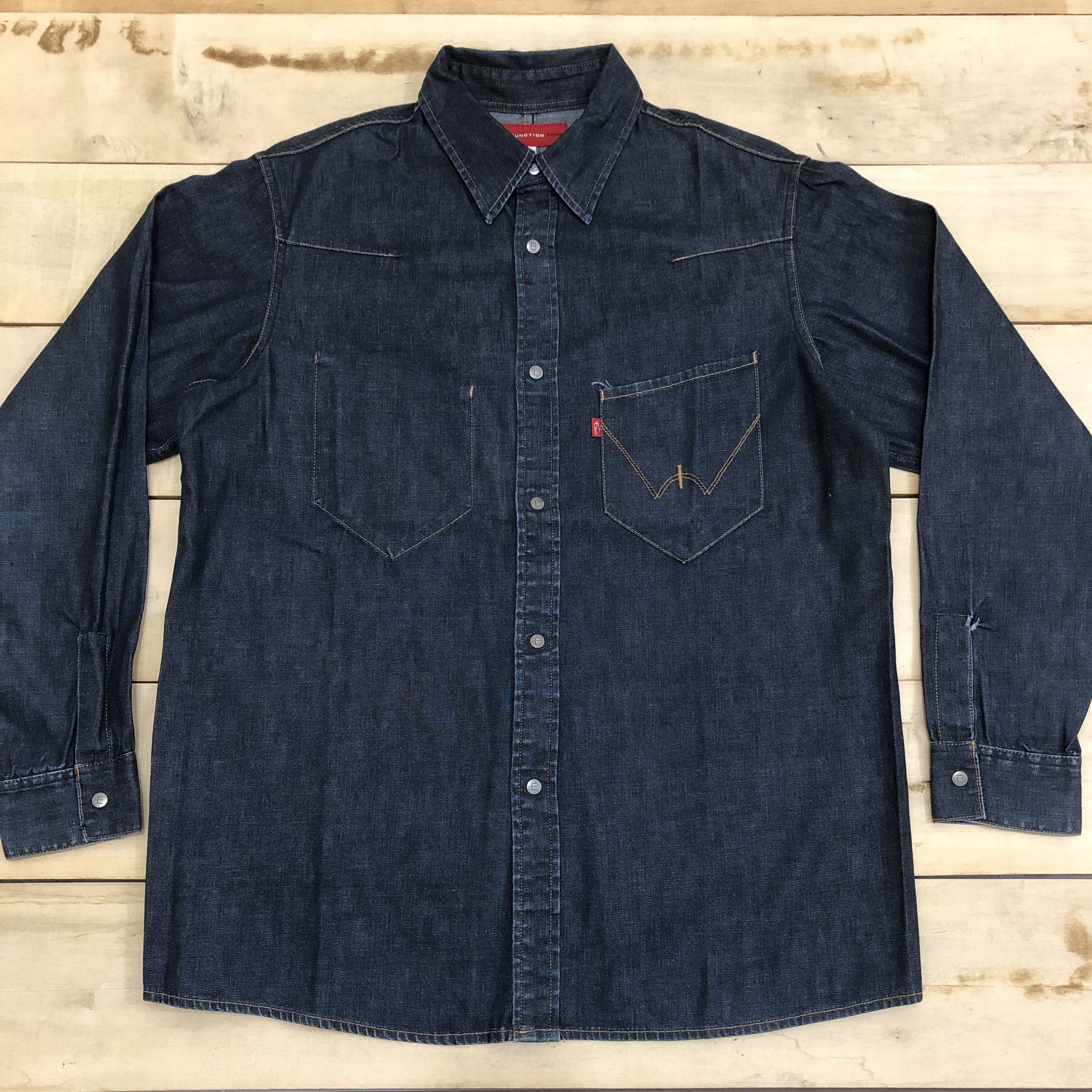 Edwin × Japanese Brand A185 EDWIN X EFUNCTION JAPAN DENIM JACKET Size US XL / EU 56 / 4 - 1 Thumbnail