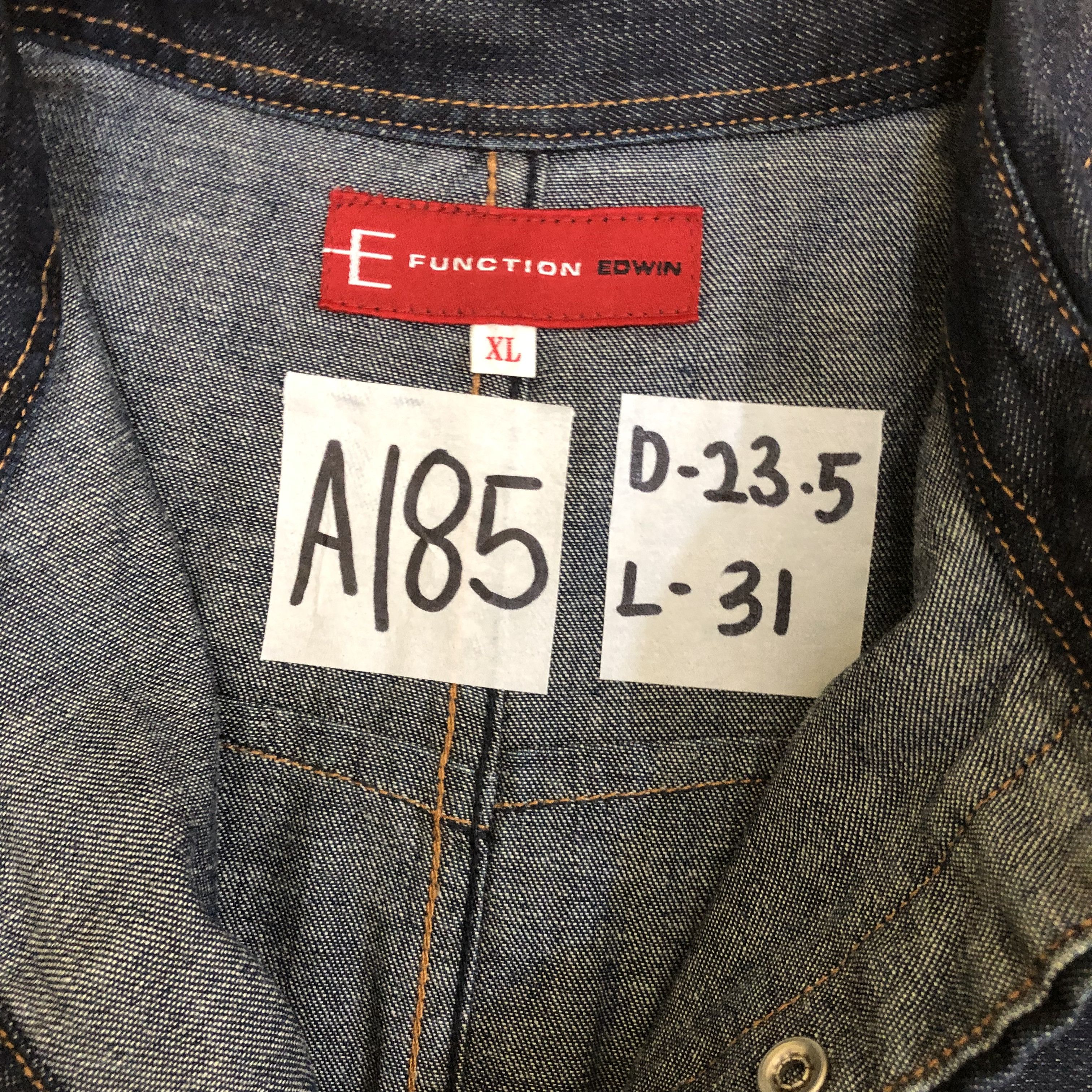 Edwin × Japanese Brand A185 EDWIN X EFUNCTION JAPAN DENIM JACKET Size US XL / EU 56 / 4 - 3 Thumbnail