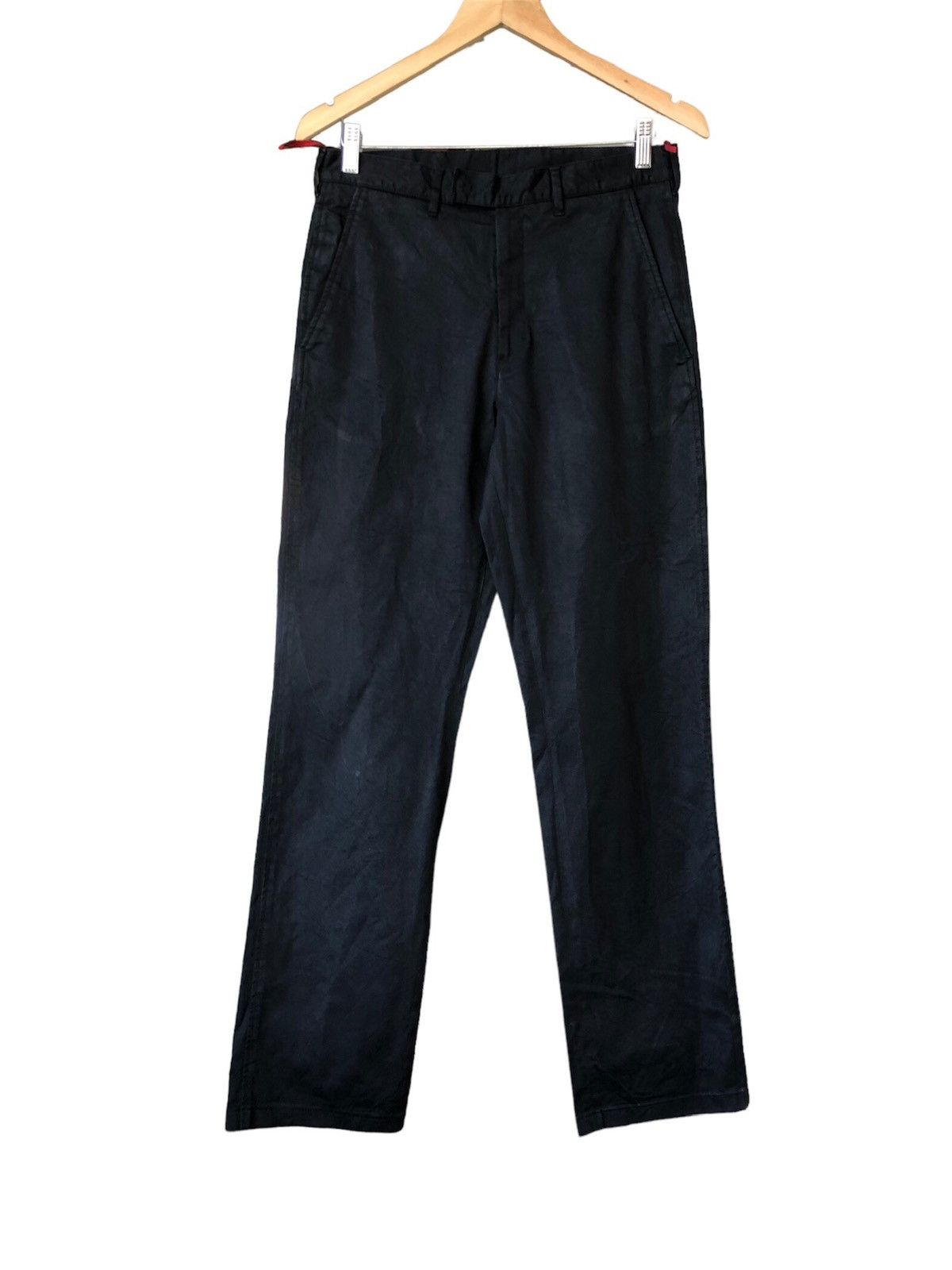 image of Vintage Prada Minimalist Trousers Pants in Black, Men's (Size 30)