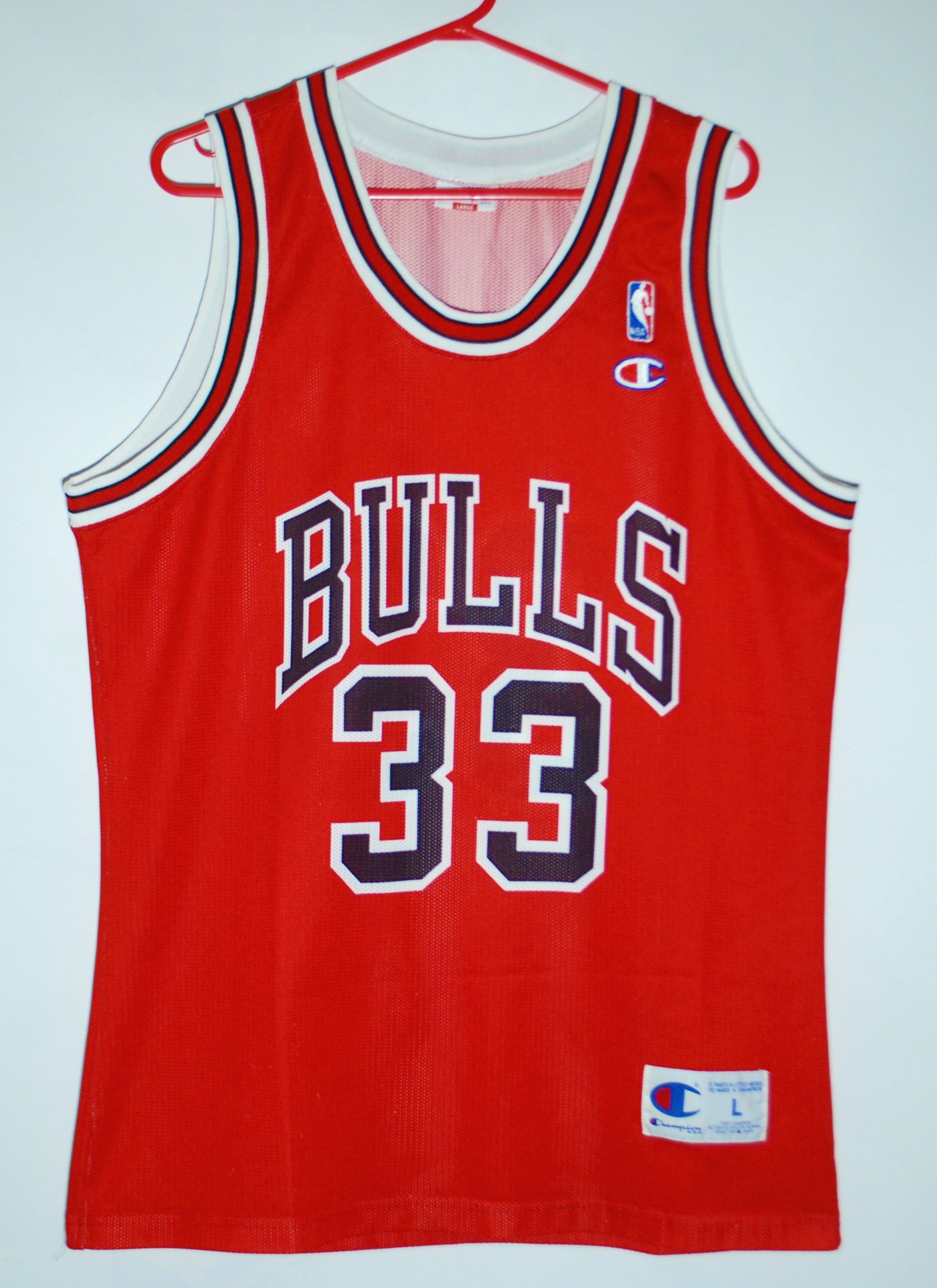 Champion × NBA × Vintage CHICAGO BULLS 1995 SCOTTIE PIPPEN #33 NBA BASKETBALL Size US L / EU 52-54 / 3 - 1 Thumbnail