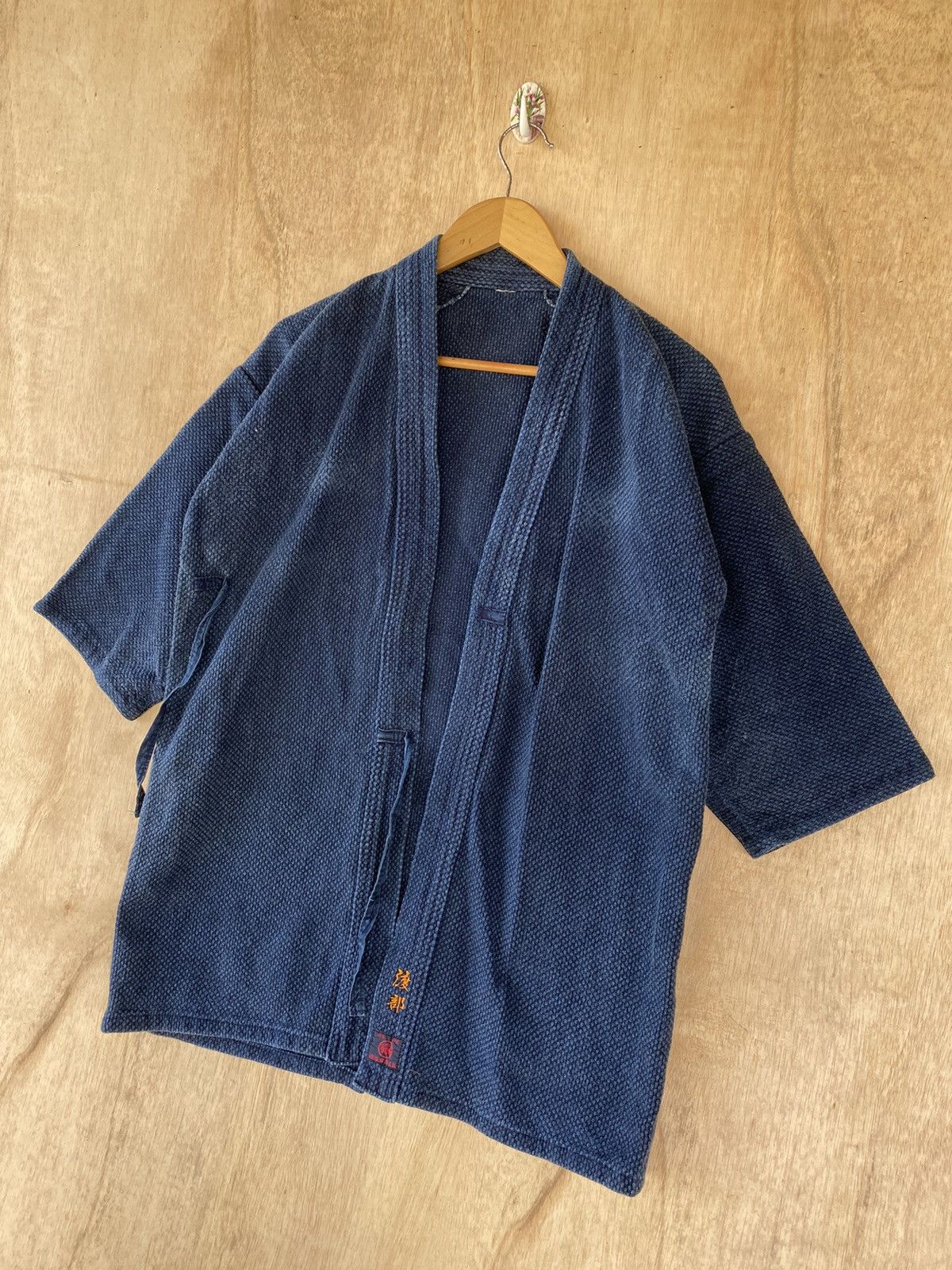 Indigo × Japanese Brand Vintage Japanese Indigo Sashiko - Traditional Craftsmanship Size US M / EU 48-50 / 2 - 6 Thumbnail