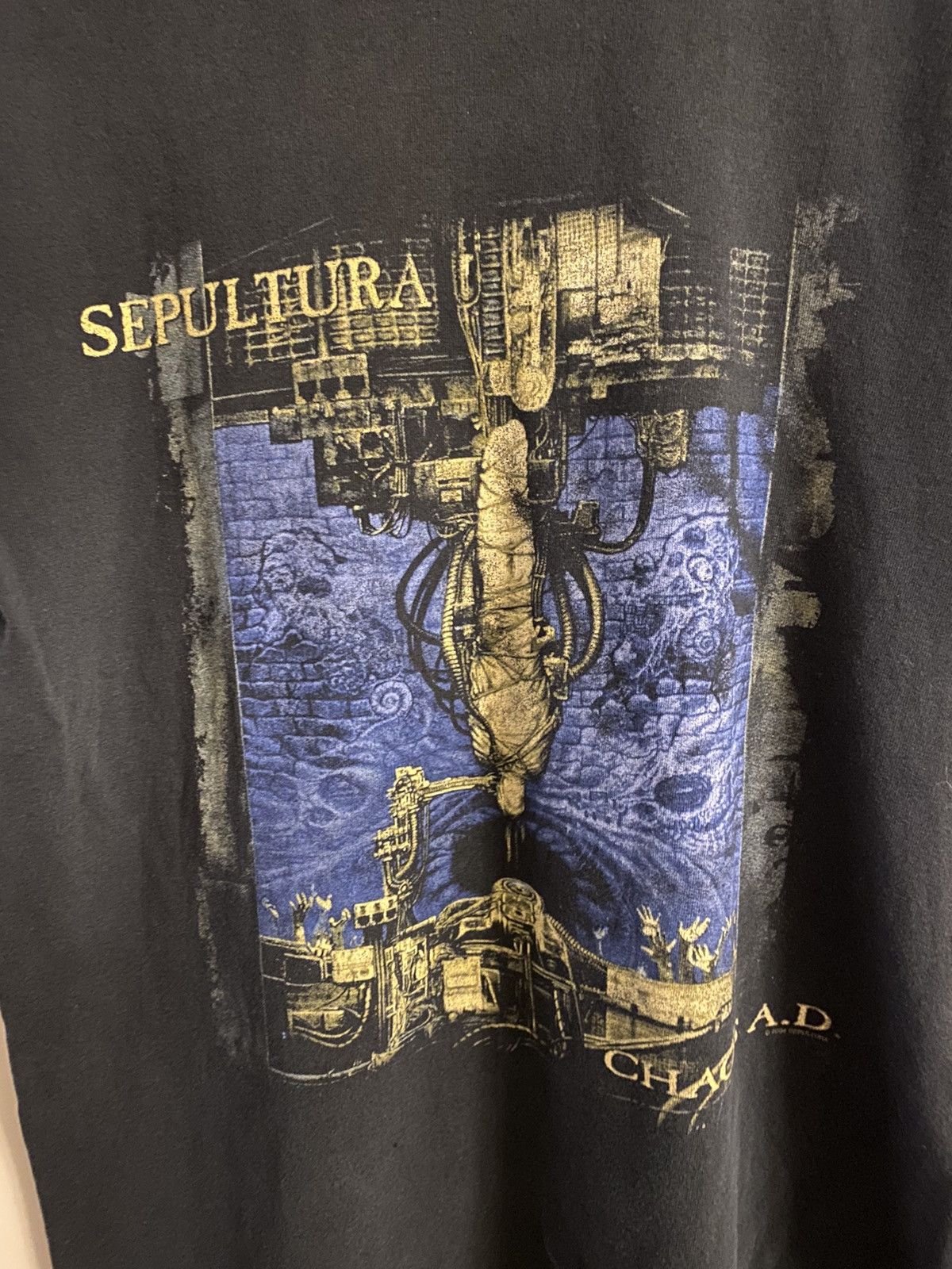 Band Tees × Vintage VINTAGE 2004 SEPULTURA CHAOS AD Size US M / EU 48-50 / 2 - 2 Thumbnail