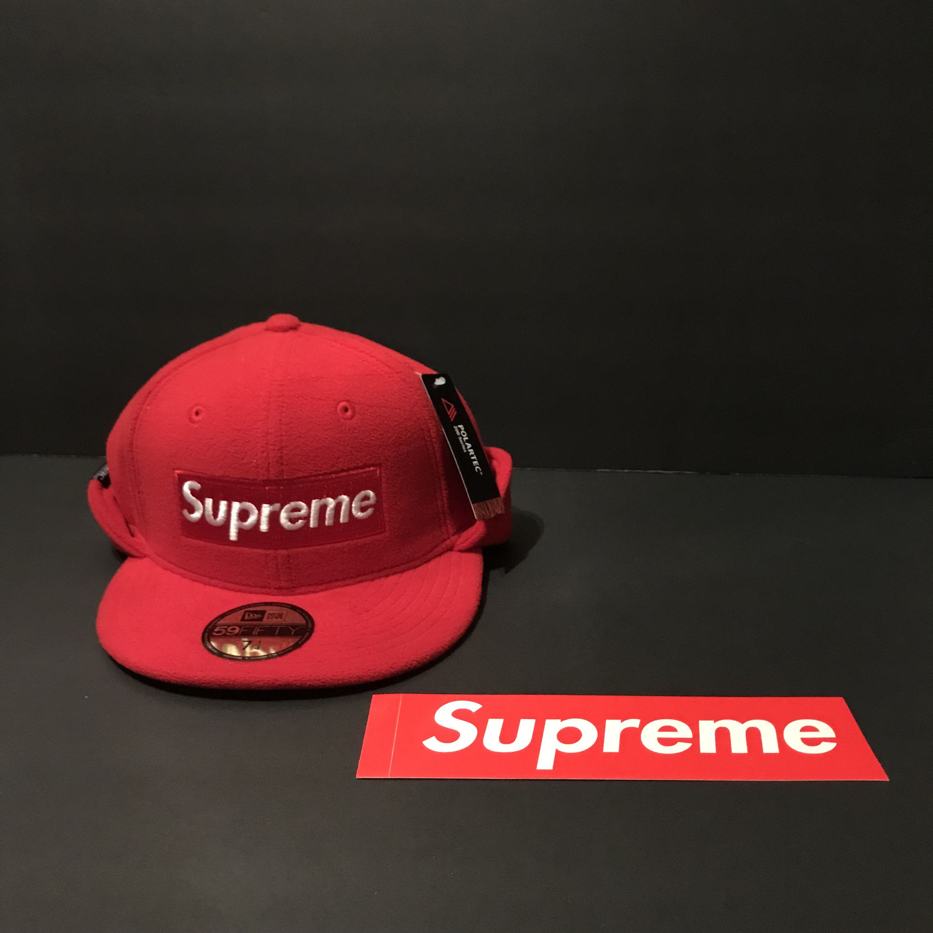 New Era Supreme Polartec Ear Flap Hat | Grailed