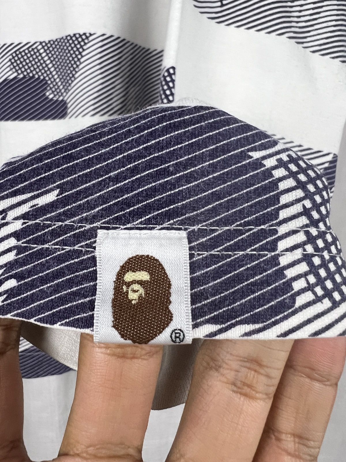 Bape Y2K Bape Purple Camo Stripes Longsleeve Shirt Size US M / EU 48-50 / 2 - 9 Thumbnail
