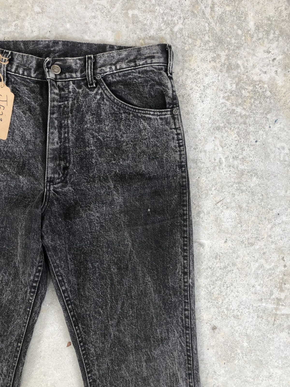 Japanese Brand Acid Wash Jeans Lee Riders Bleach Jeans Distressed Jeans Size US 33 - 5 Thumbnail