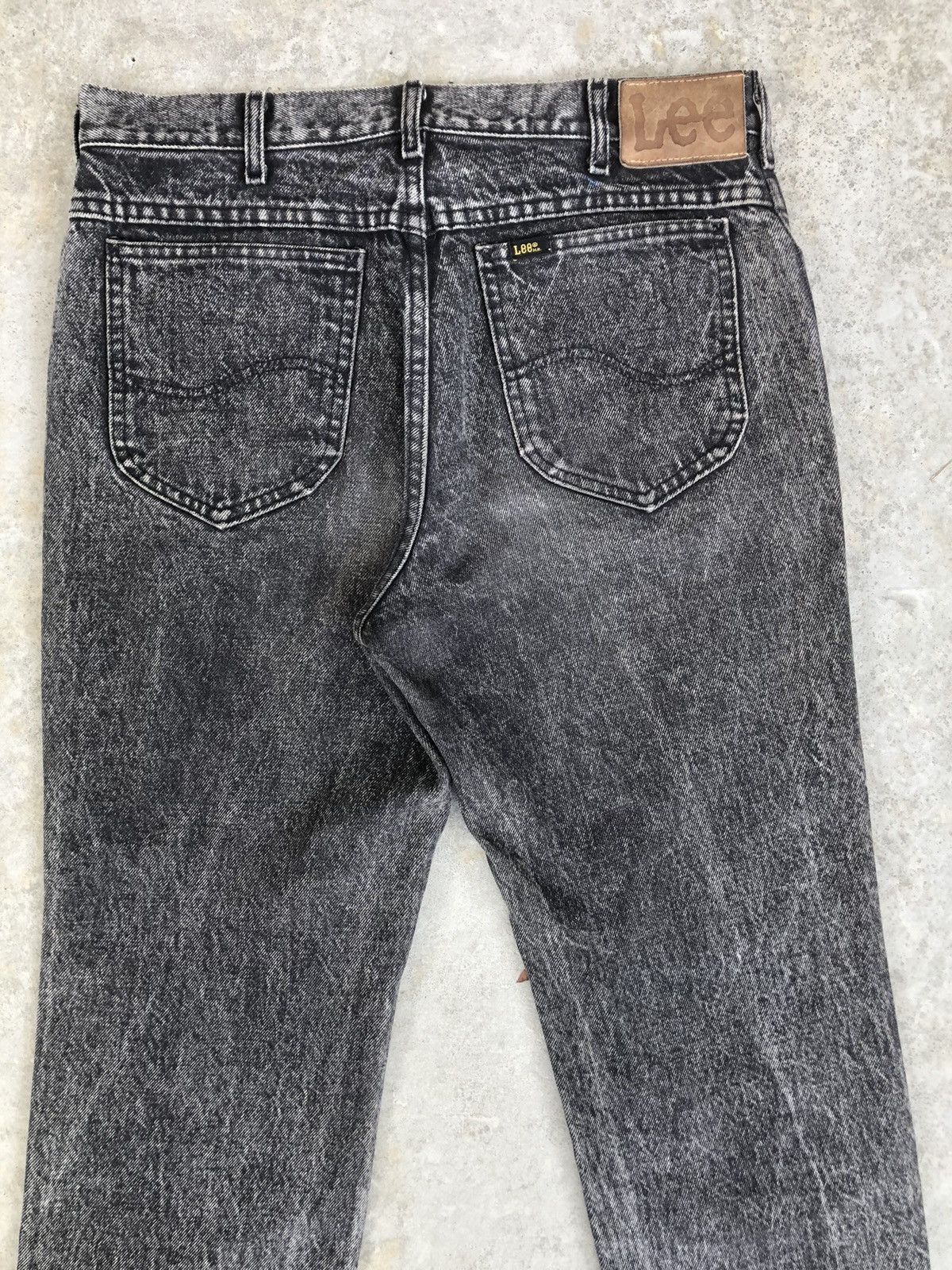 Japanese Brand Acid Wash Jeans Lee Riders Bleach Jeans Distressed Jeans Size US 33 - 8 Thumbnail