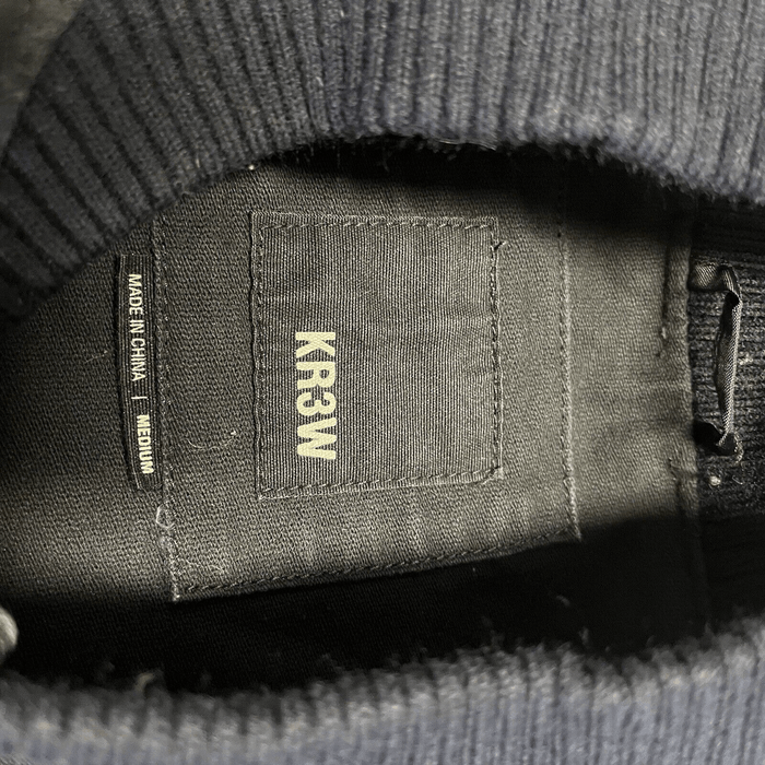 Krew KREW Jacket Faux Leather Sleeve Jacket Black M | Grailed