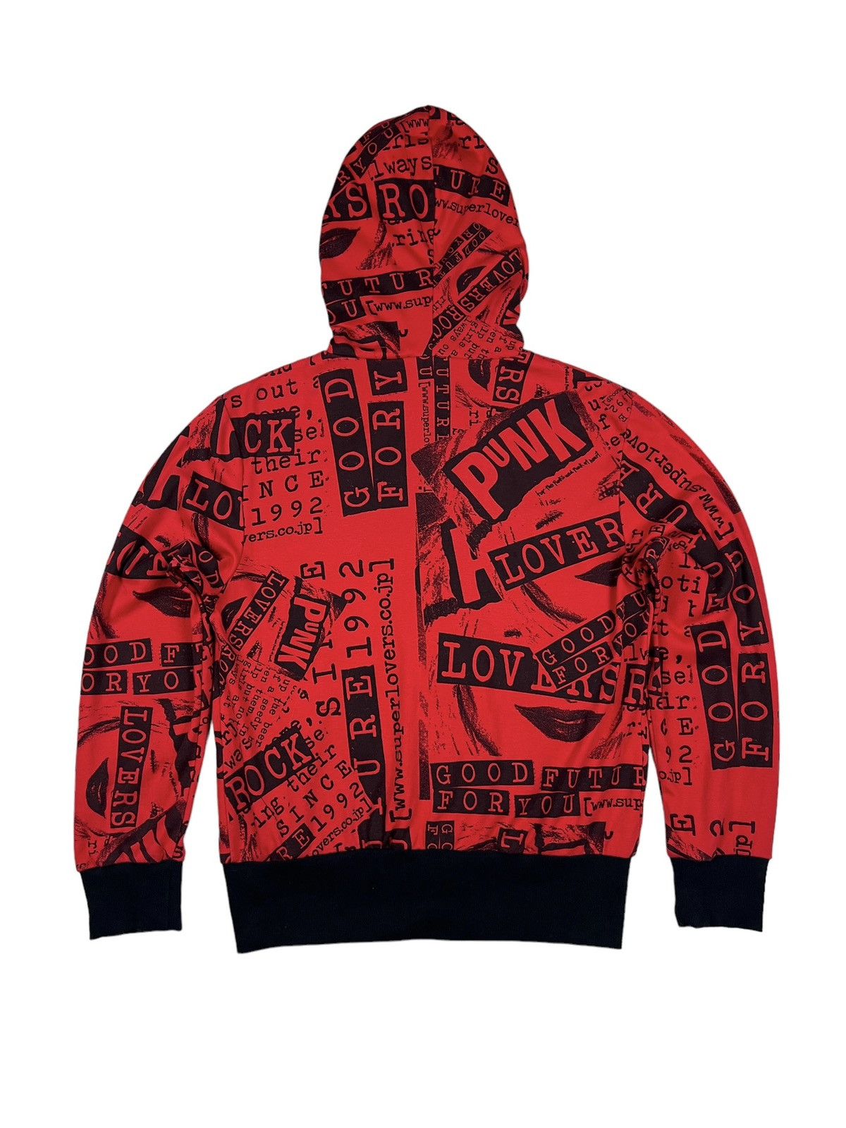 Japanese Brand Lovers Rock Full Print Anarchy Studded Zipper Hoodie Size US S / EU 44-46 / 1 - 2 Thumbnail