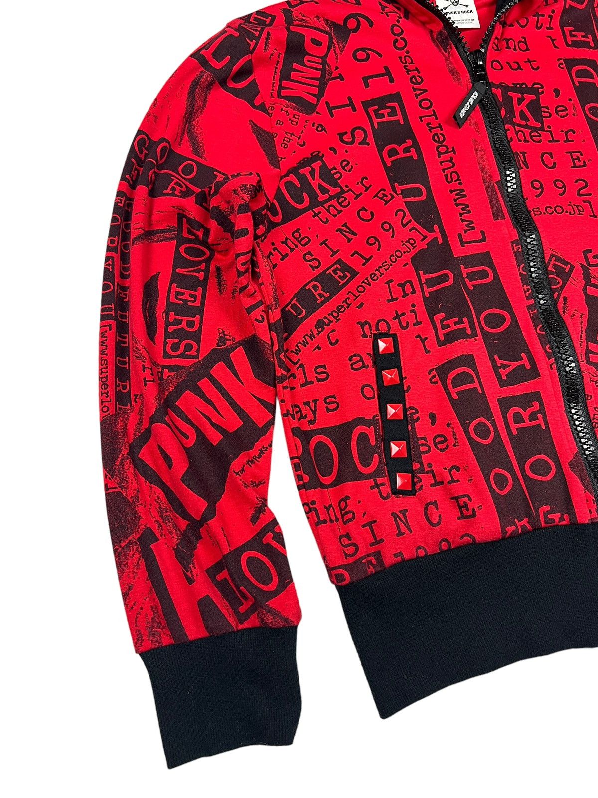 Japanese Brand Lovers Rock Full Print Anarchy Studded Zipper Hoodie Size US S / EU 44-46 / 1 - 4 Thumbnail