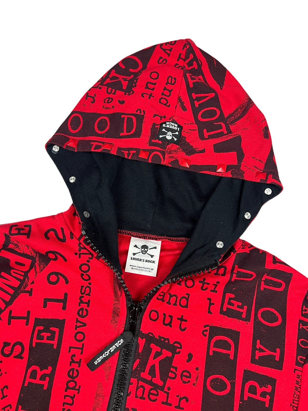 Japanese Brand Lovers Rock Full Print Anarchy Studded Zipper Hoodie Size US S / EU 44-46 / 1 - 3 Thumbnail