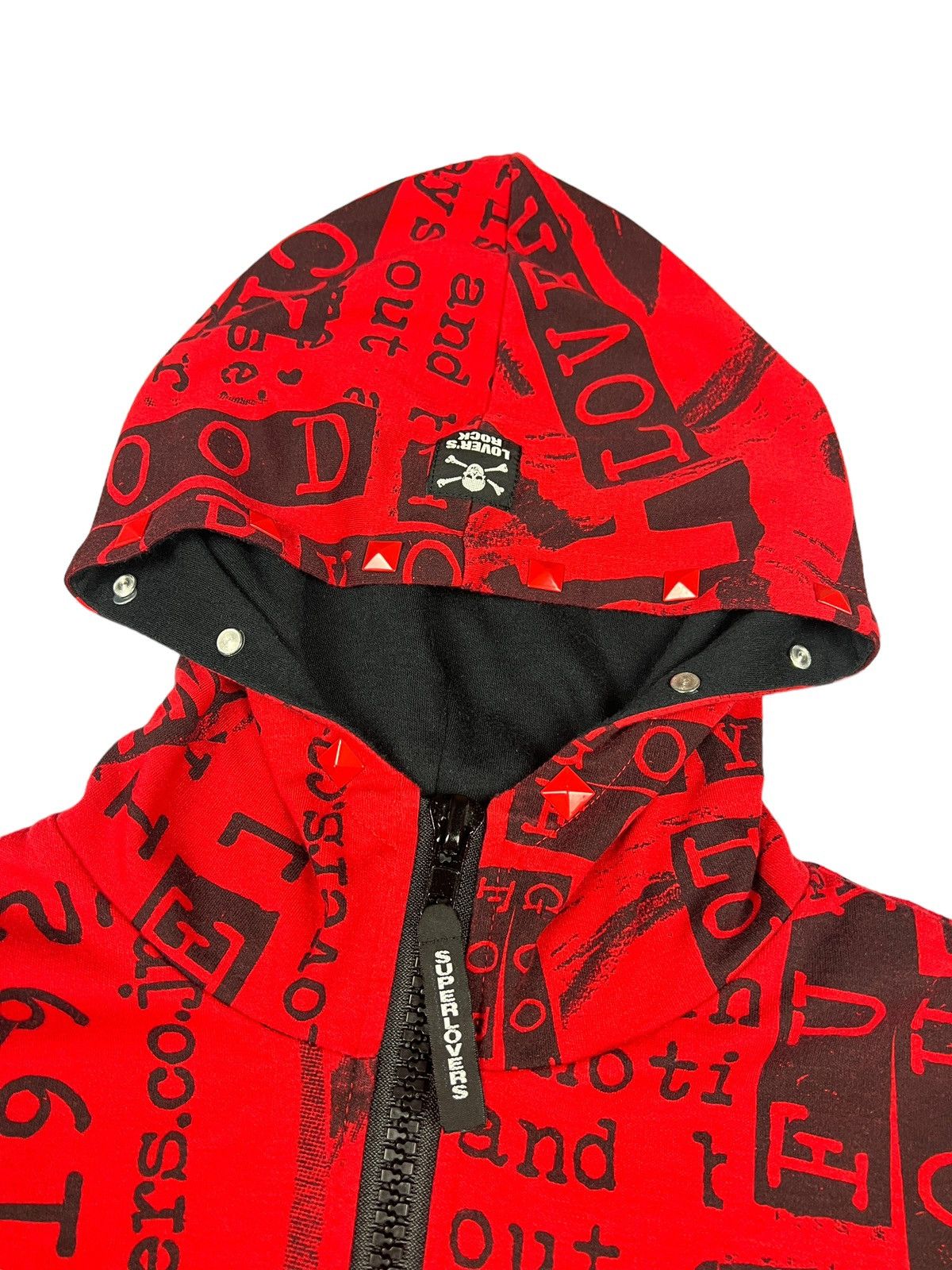 Japanese Brand Lovers Rock Full Print Anarchy Studded Zipper Hoodie Size US S / EU 44-46 / 1 - 7 Thumbnail