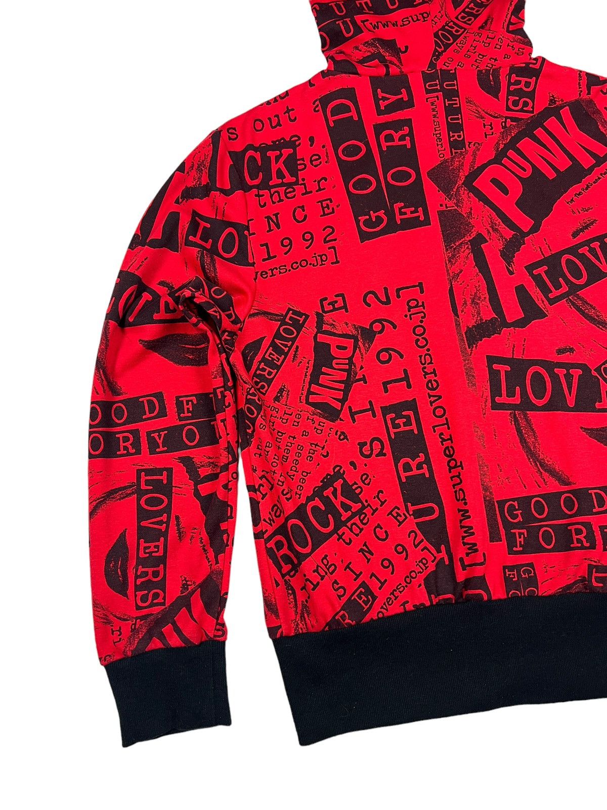 Japanese Brand Lovers Rock Full Print Anarchy Studded Zipper Hoodie Size US S / EU 44-46 / 1 - 10 Thumbnail