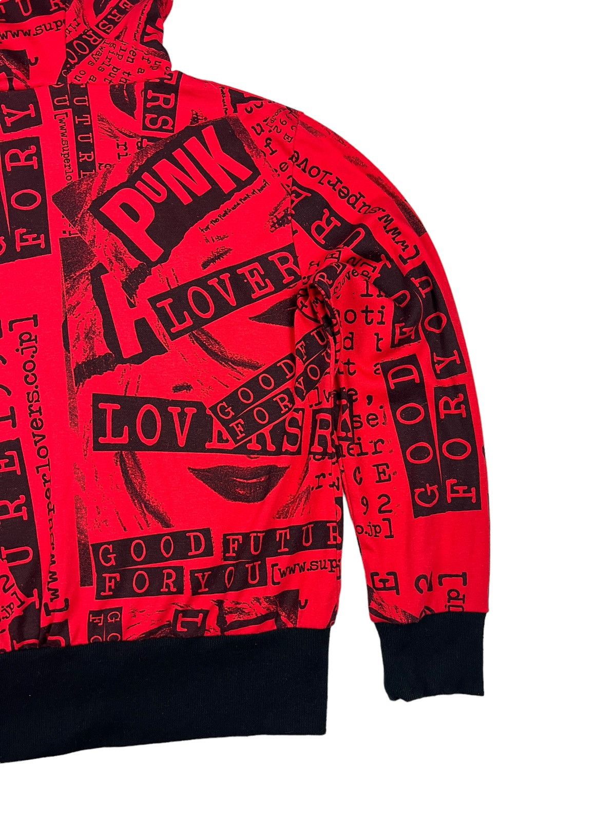 Japanese Brand Lovers Rock Full Print Anarchy Studded Zipper Hoodie Size US S / EU 44-46 / 1 - 9 Thumbnail