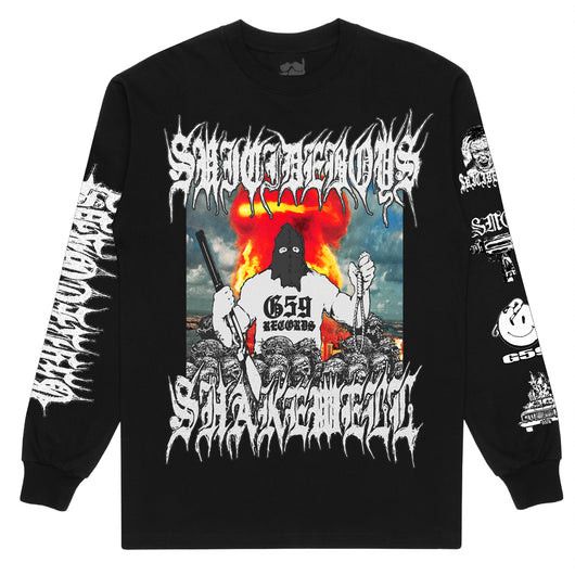 Pouya & $uicideboy$ Merch G59 GRAVEDIGGER LONG SLEEVE TEE (BLACK) | Grailed